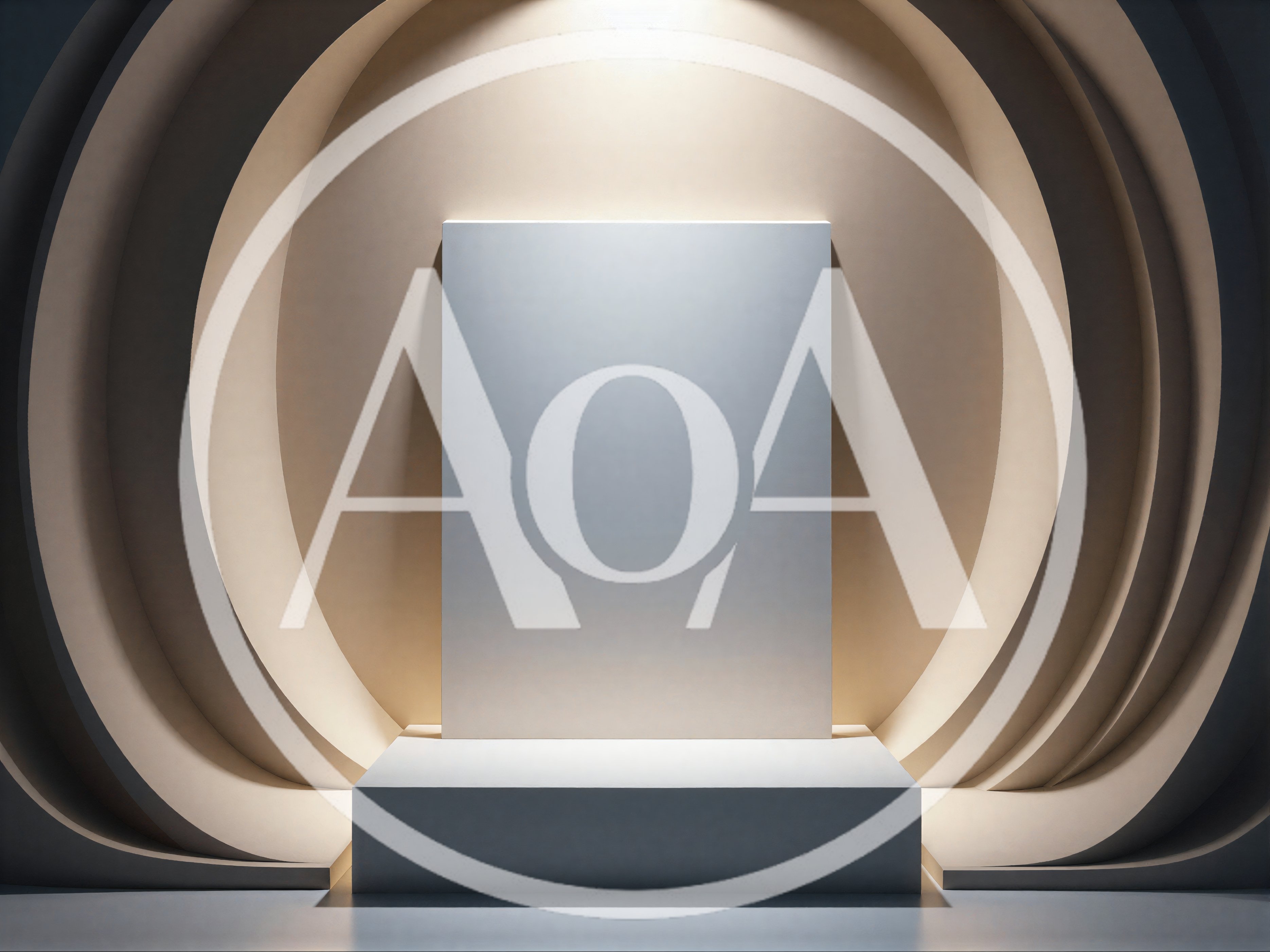 Minimalist Product Display Podium With Circular Background