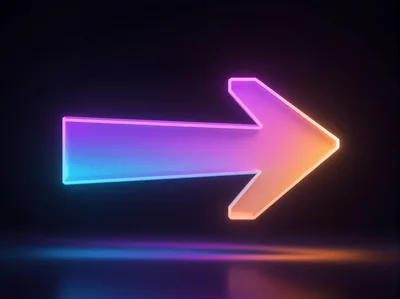 Neon Gradient Arrow Pointing Right
