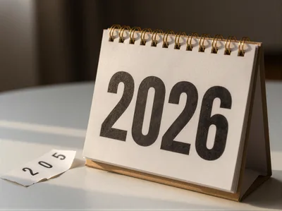 Desk Calendar Showing The Year 2026
