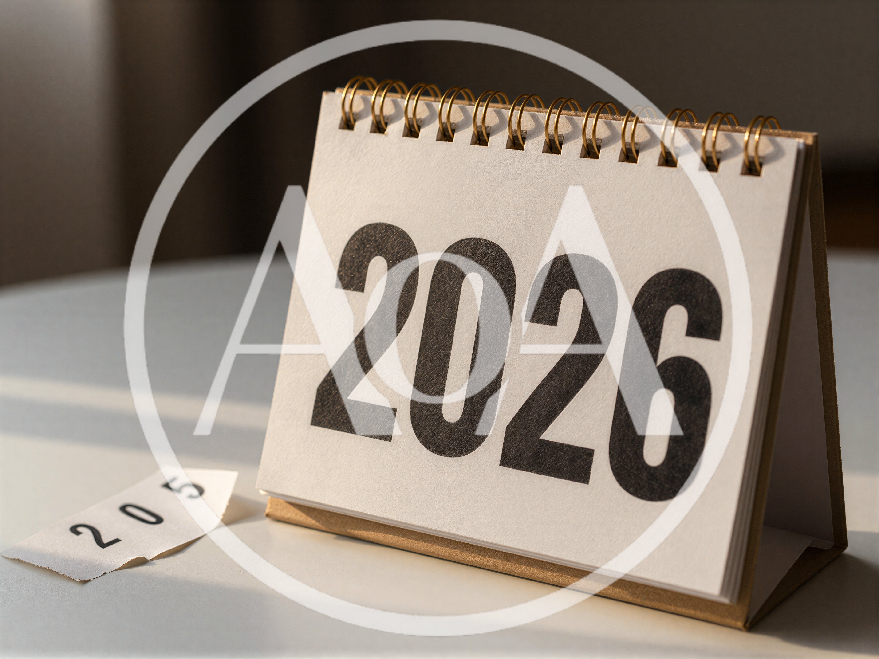 Desk Calendar Showing The Year 2026