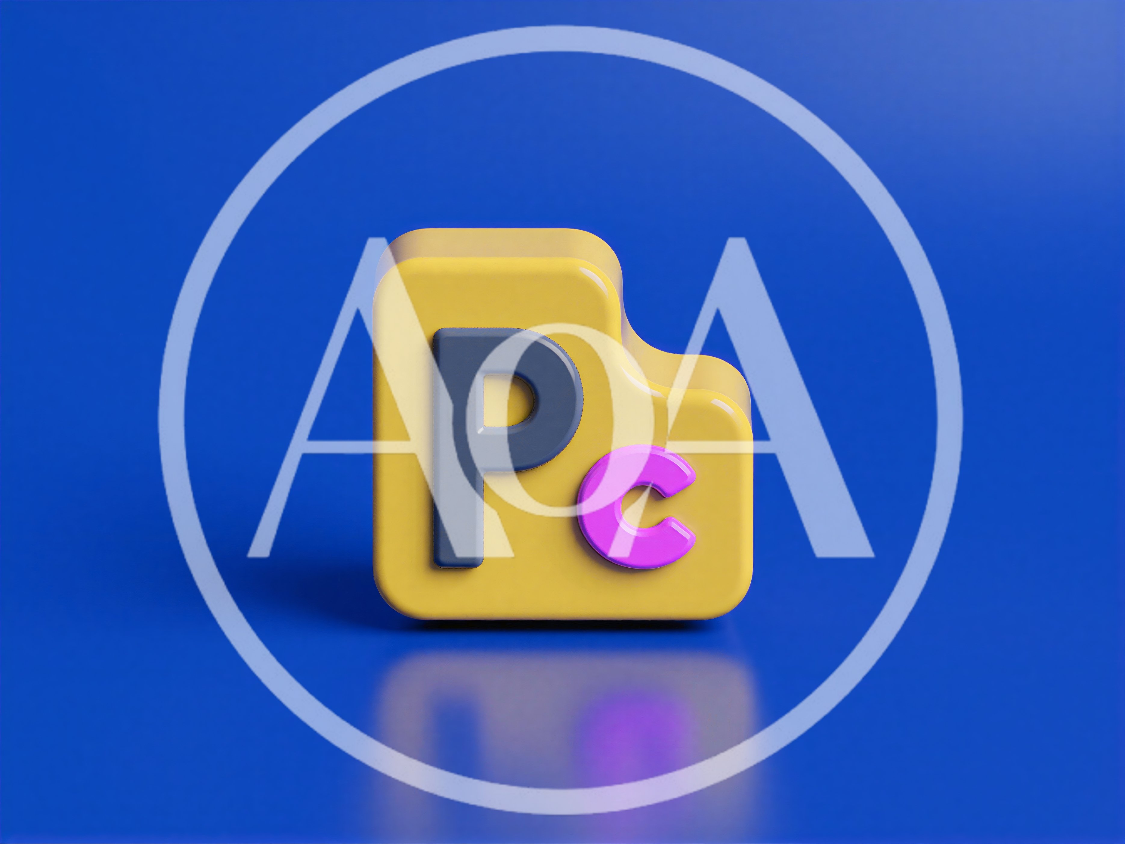3D Rendered Pc Icon On Blue Background