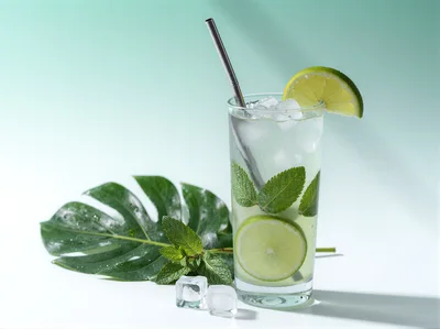 Refreshing Mojito Cocktail With Lime And Mint
