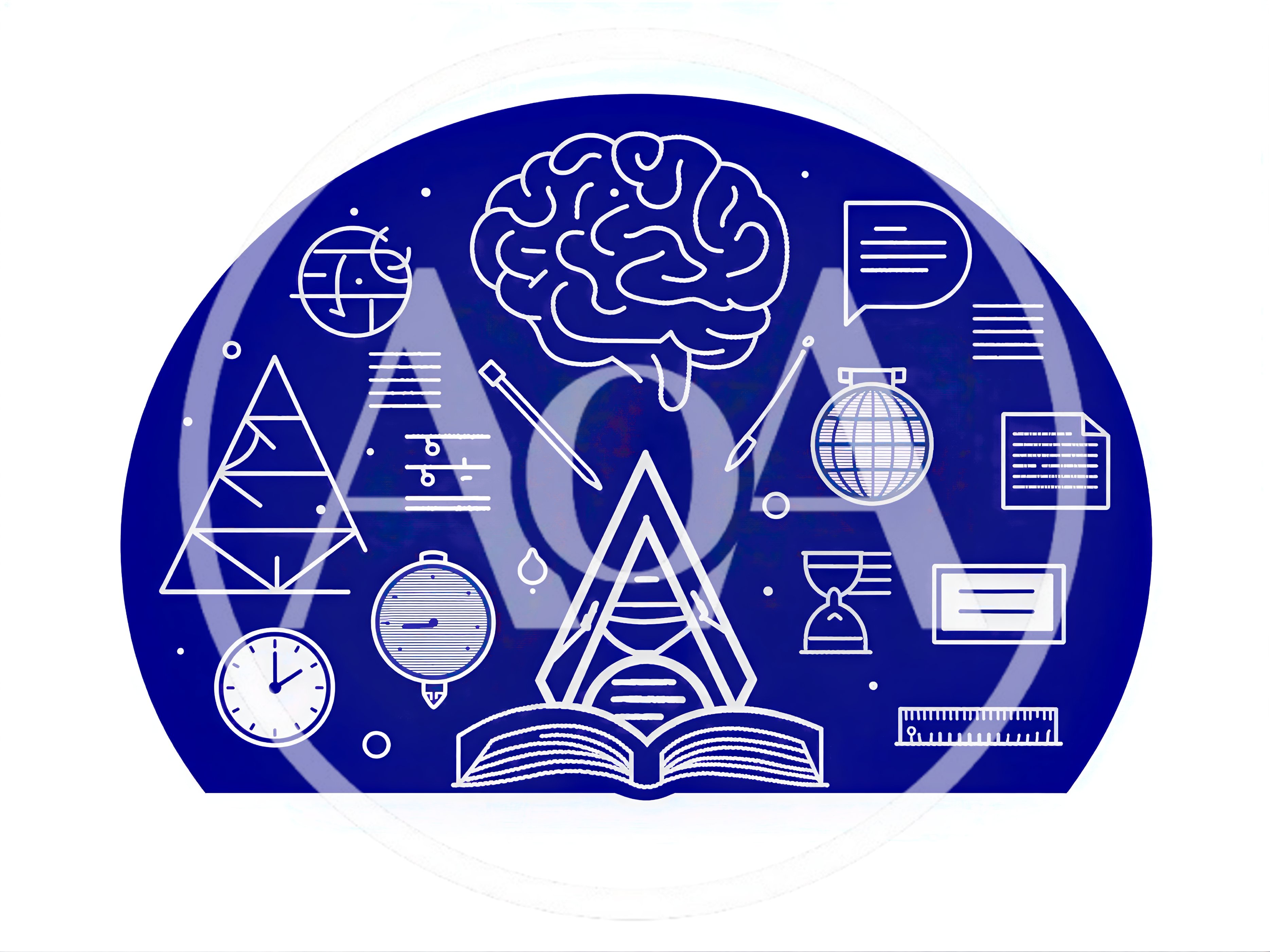 Educational Concept Icons With Brain And Book Illustration