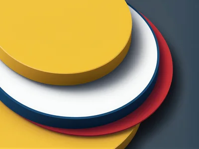 Abstract Layered Circles With Vibrant Colors