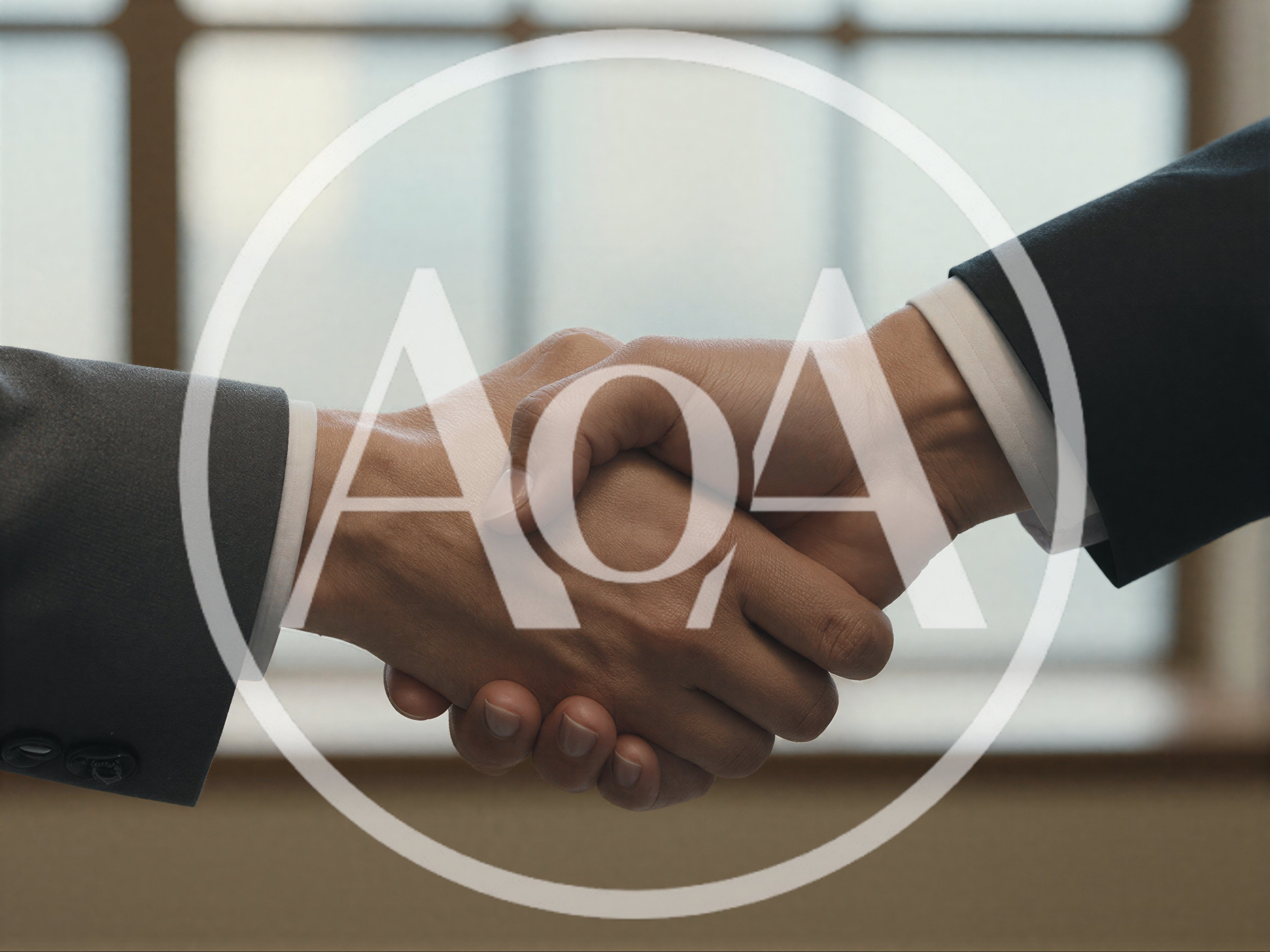 Professional Business Handshake Between Two Men In Suits