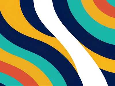 Abstract Background With Colorful Wavy Stripes