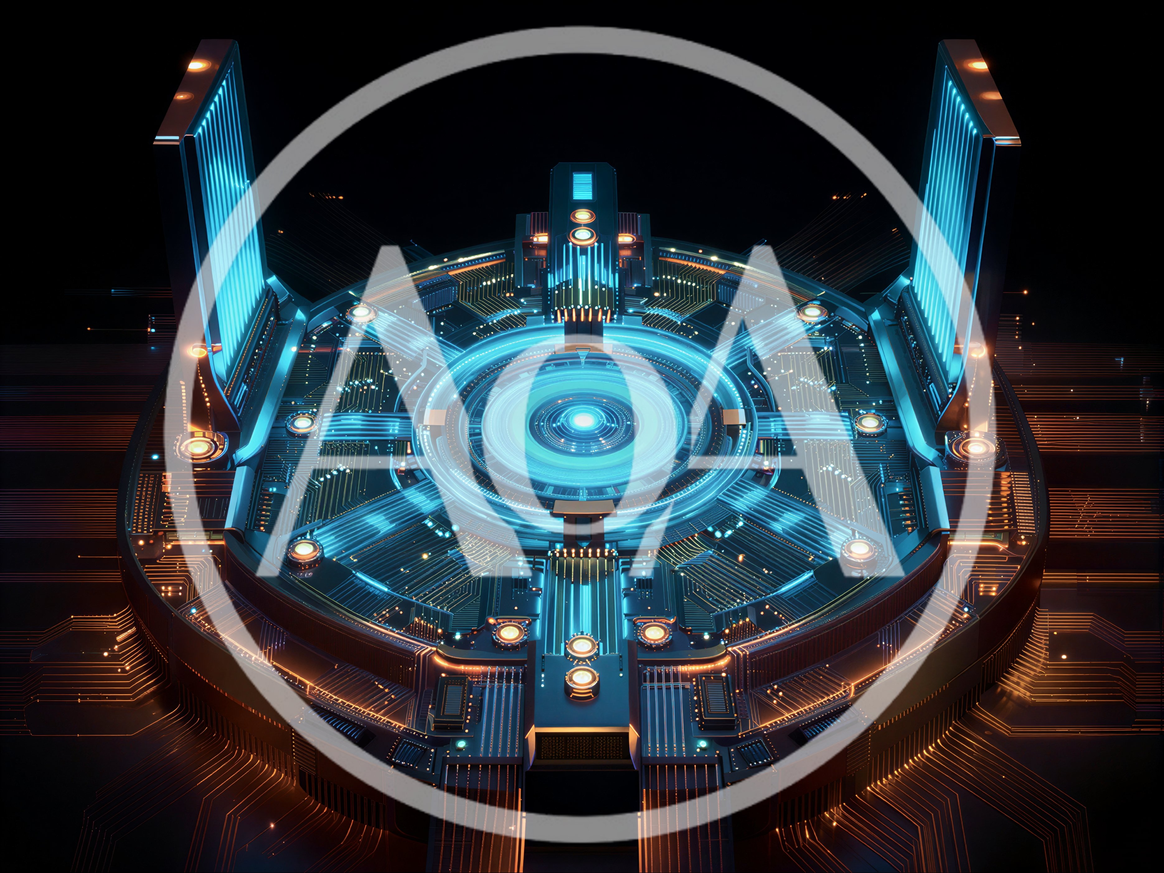 Futuristic Circular Data Processing Core