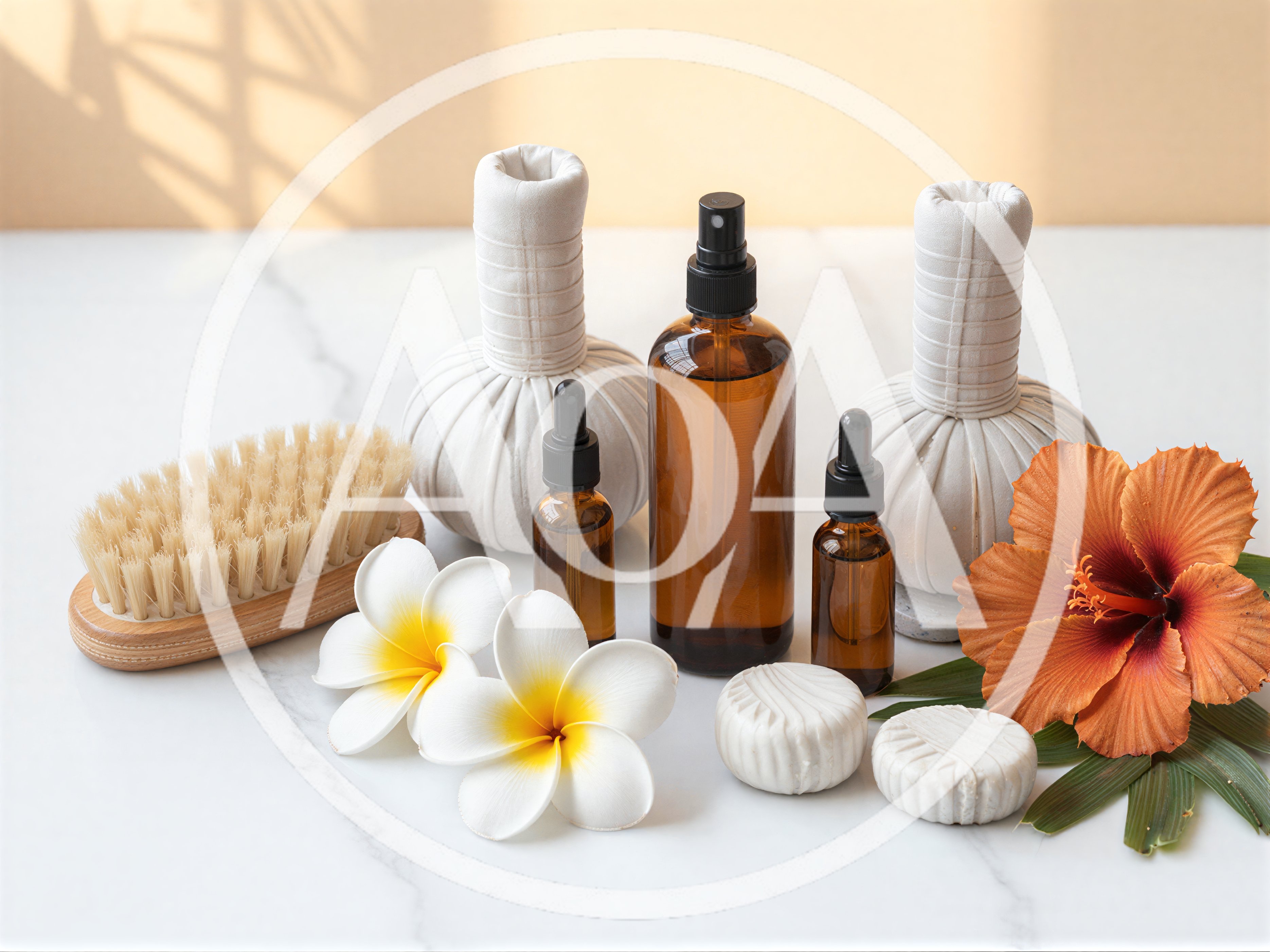 Spa Wellness Set With Essential Oils And Massage Tools