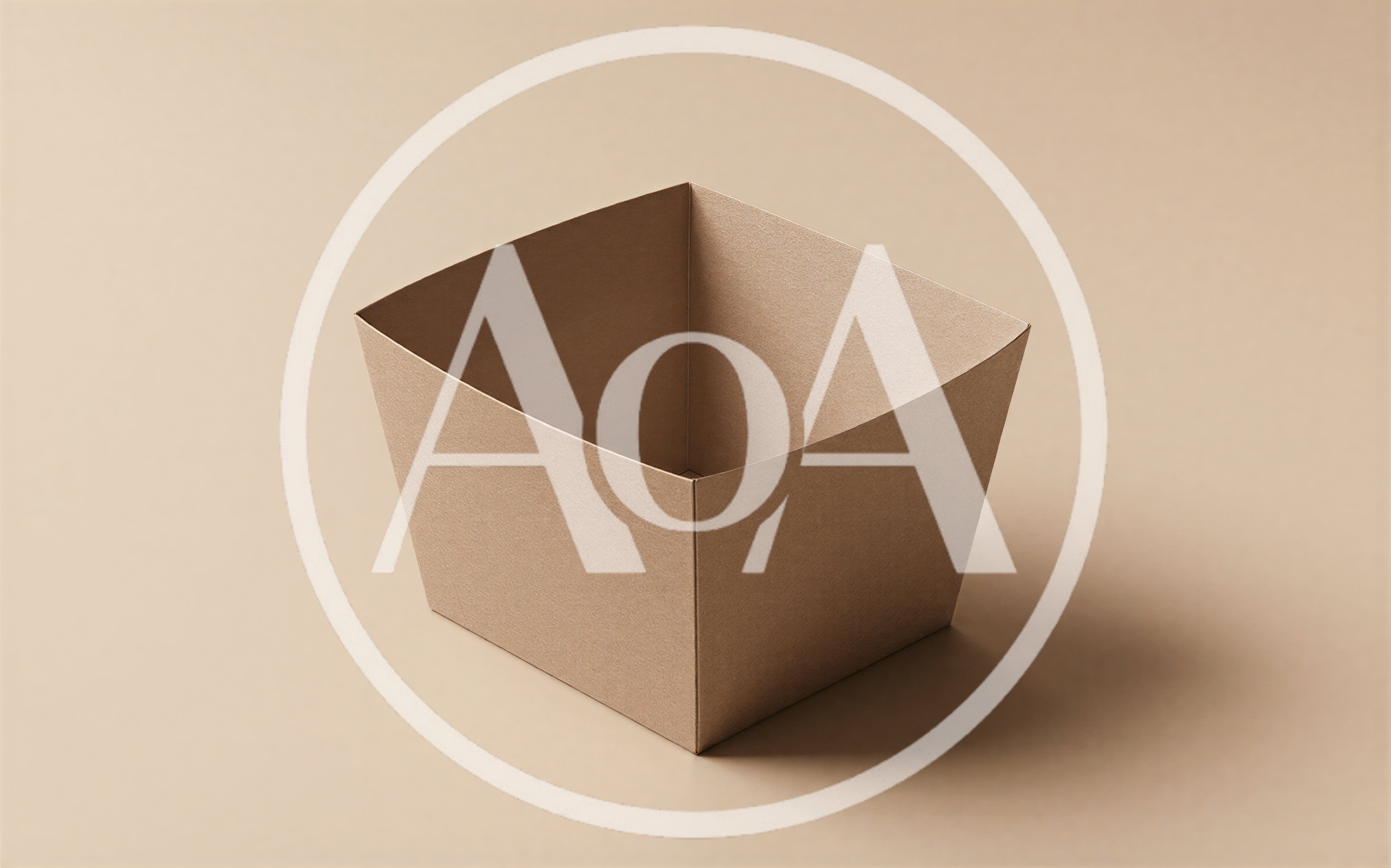 Empty Brown Cardboard Box Container