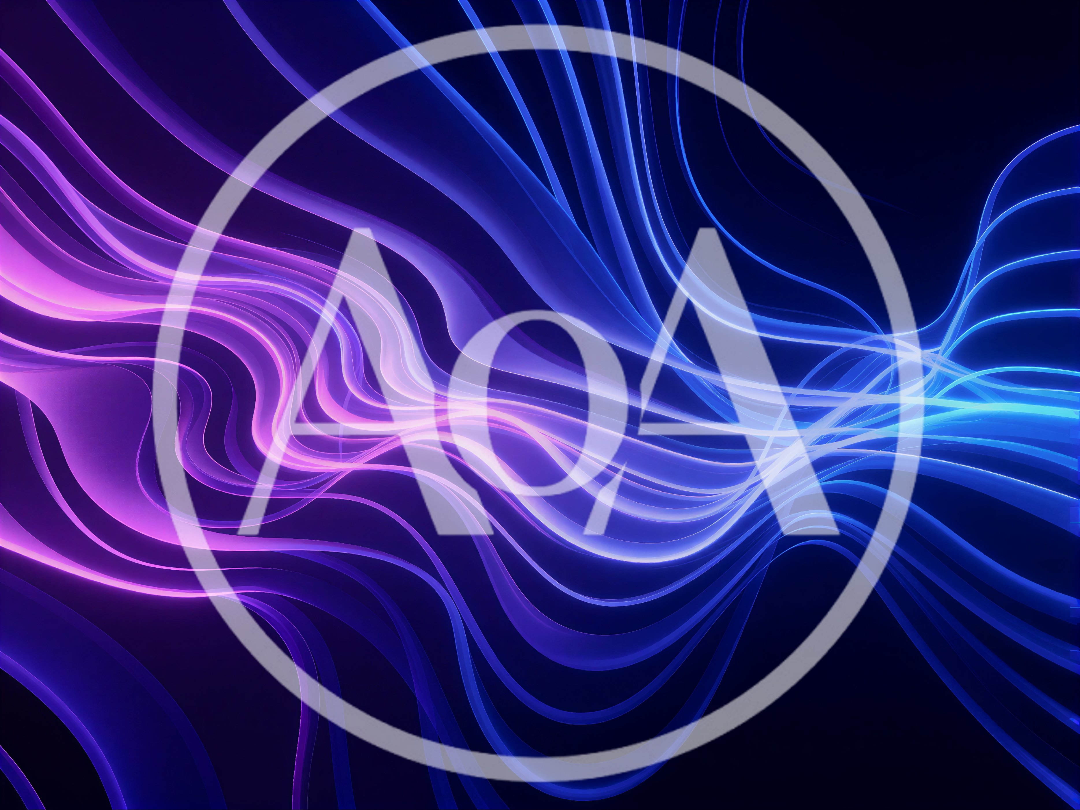 Abstract Glowing Neon Wave Lines Background