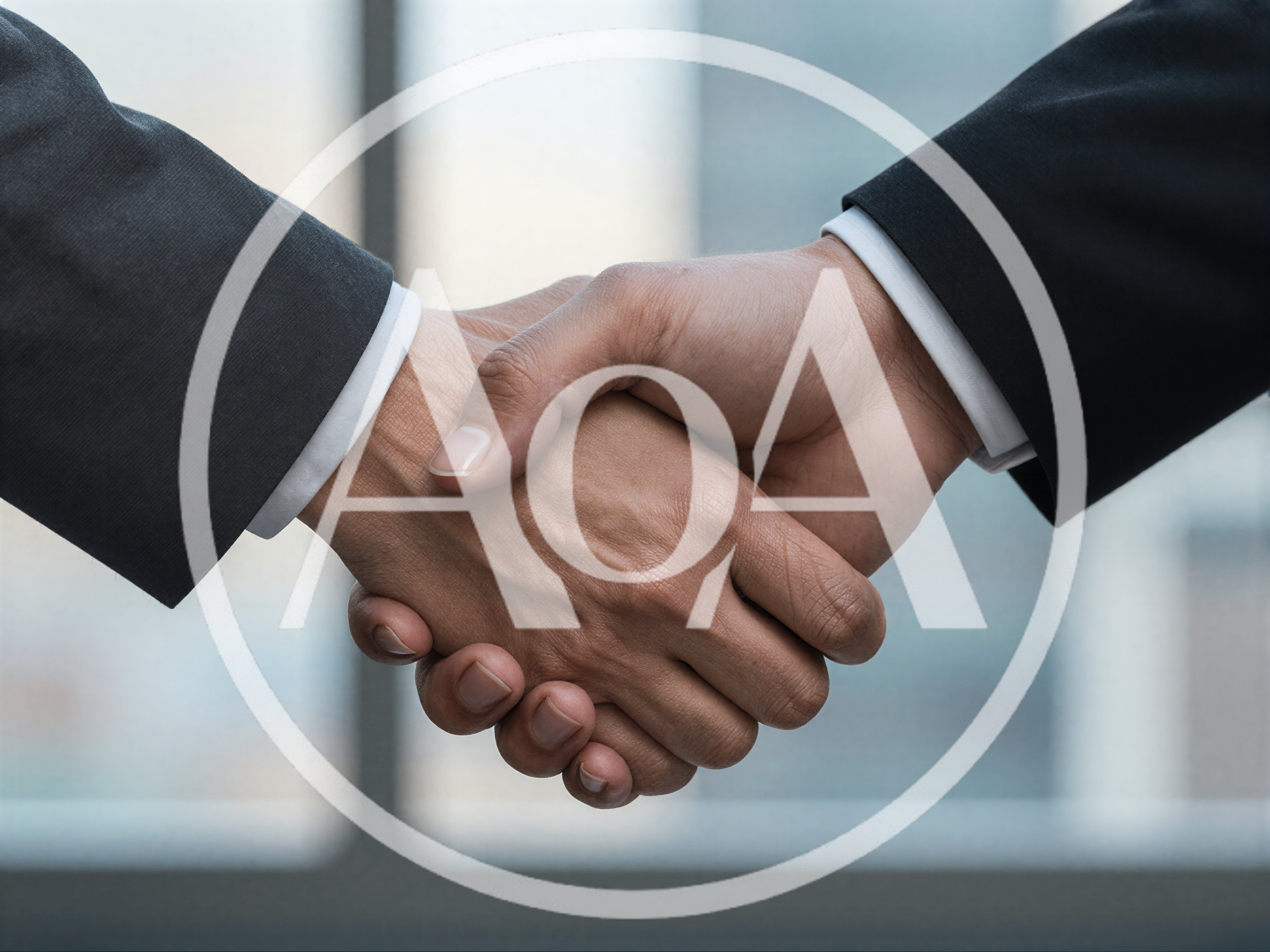 Professional Business Handshake Between Two Partners