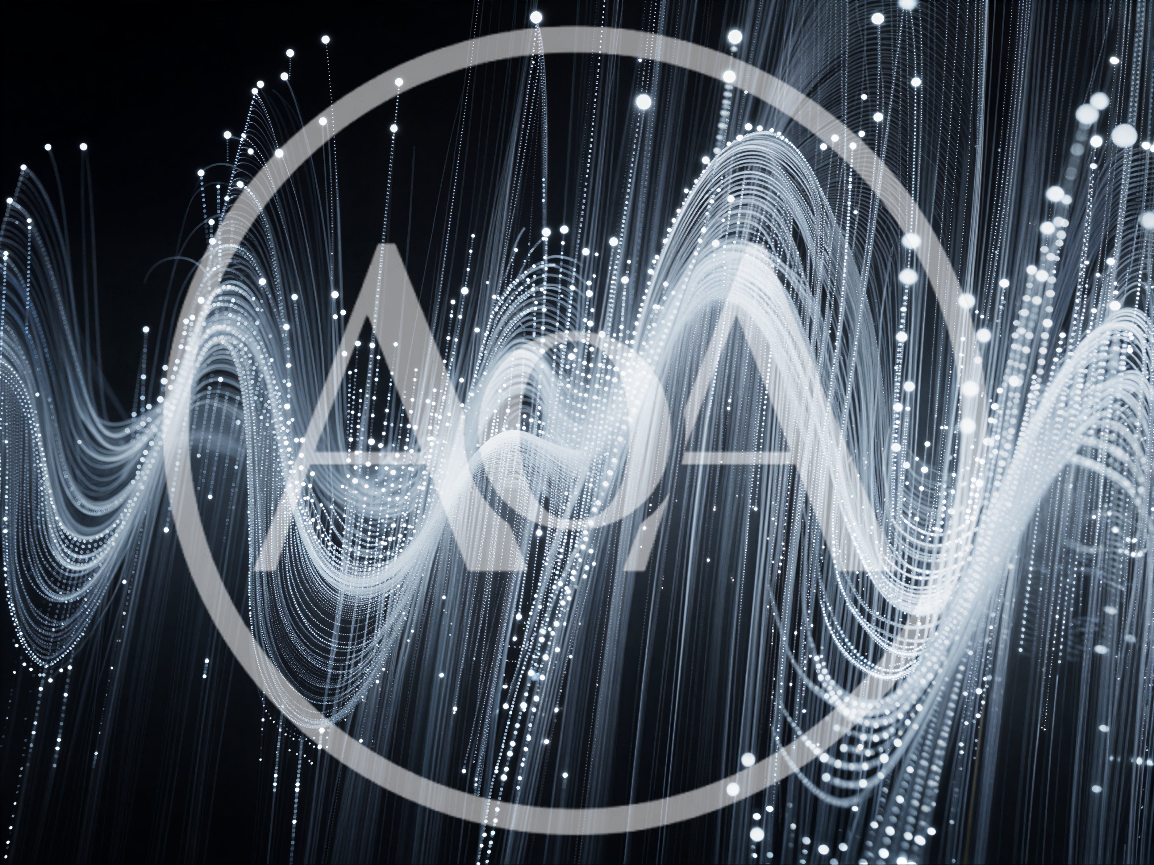 Abstract Digital Data Flow With Glowing Light Particles
