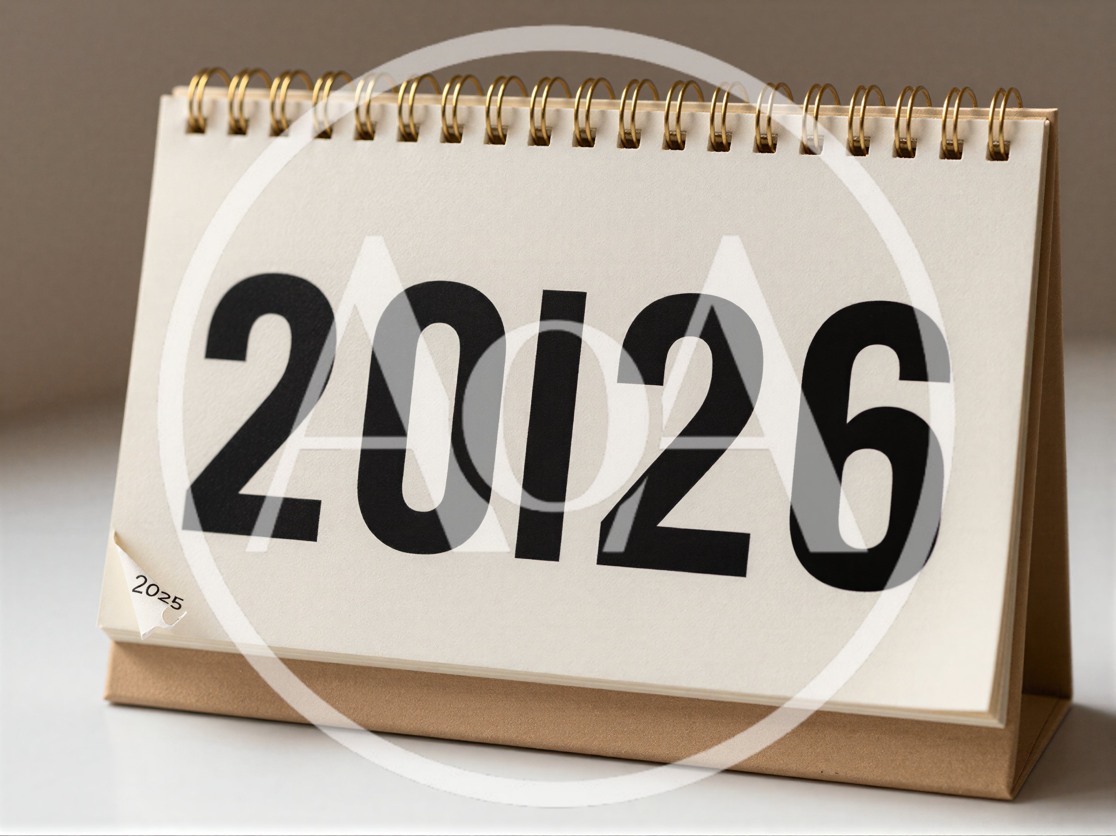 Desk Calendar Showing The Year 2026