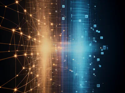 Abstract Digital Network Data Flow Visualization