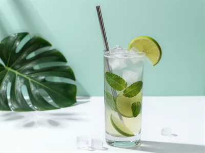 Refreshing Mojito Cocktail With Lime And Mint