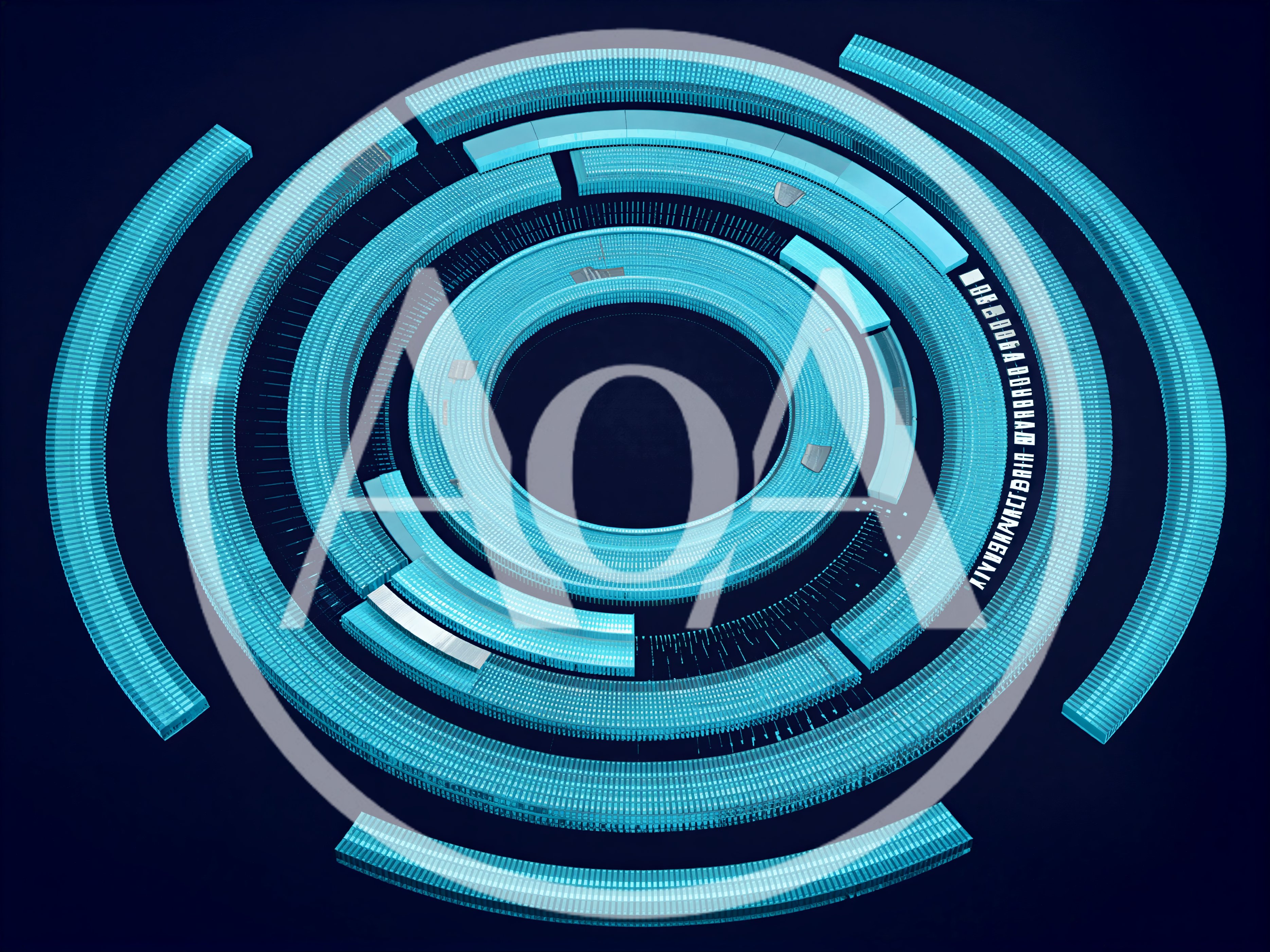 Abstract Digital Circular Data Visualization Interface