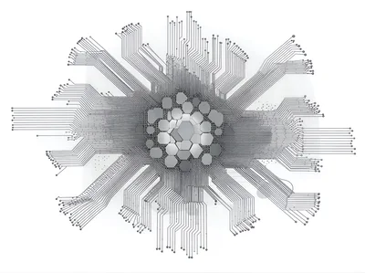 Abstract Digital Circuitry With Hexagonal Core