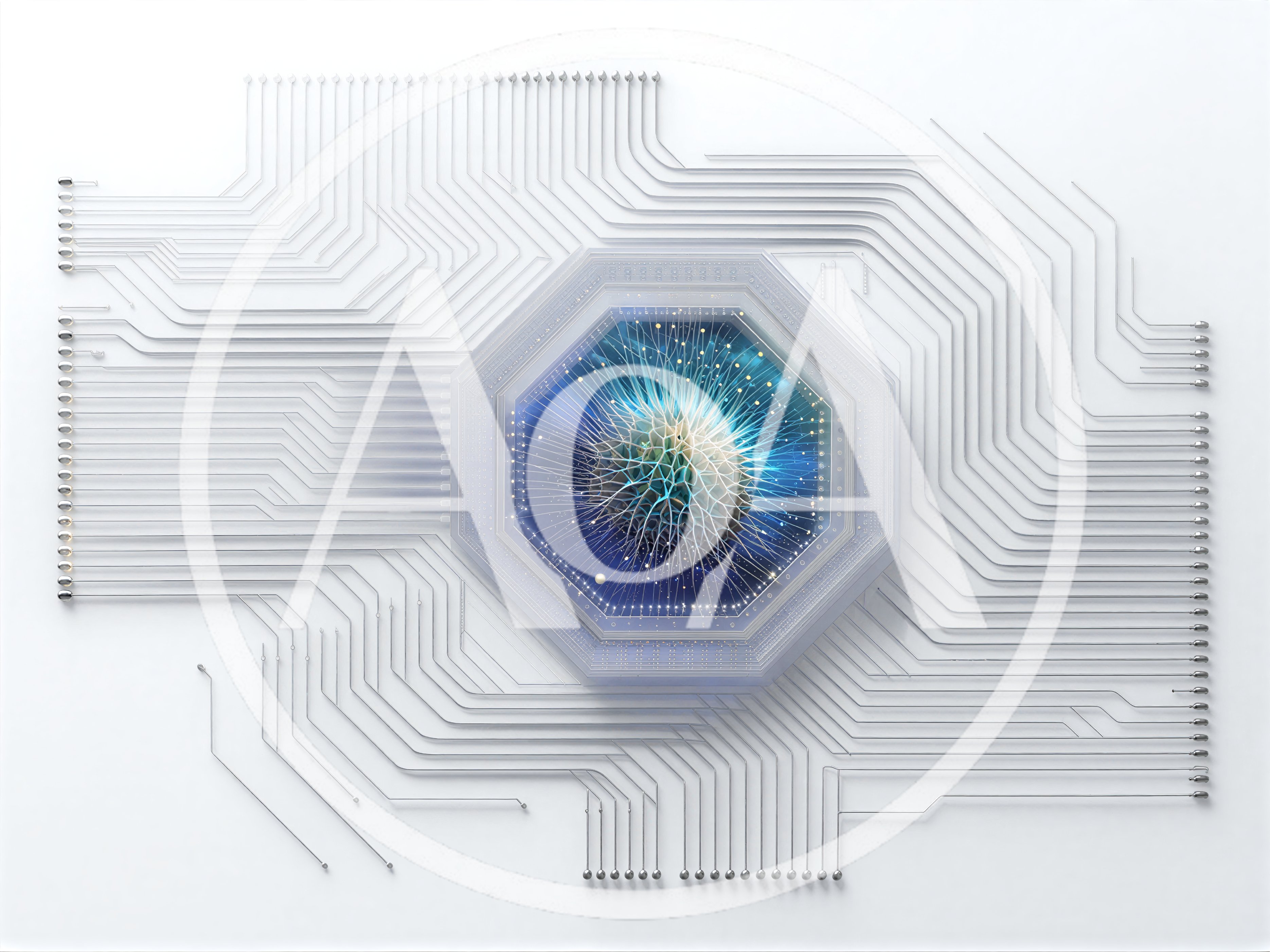 Digital Virus Concept Inside Futuristic Circuit Board