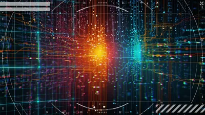 Digital Circuit Board Data Flow Animation