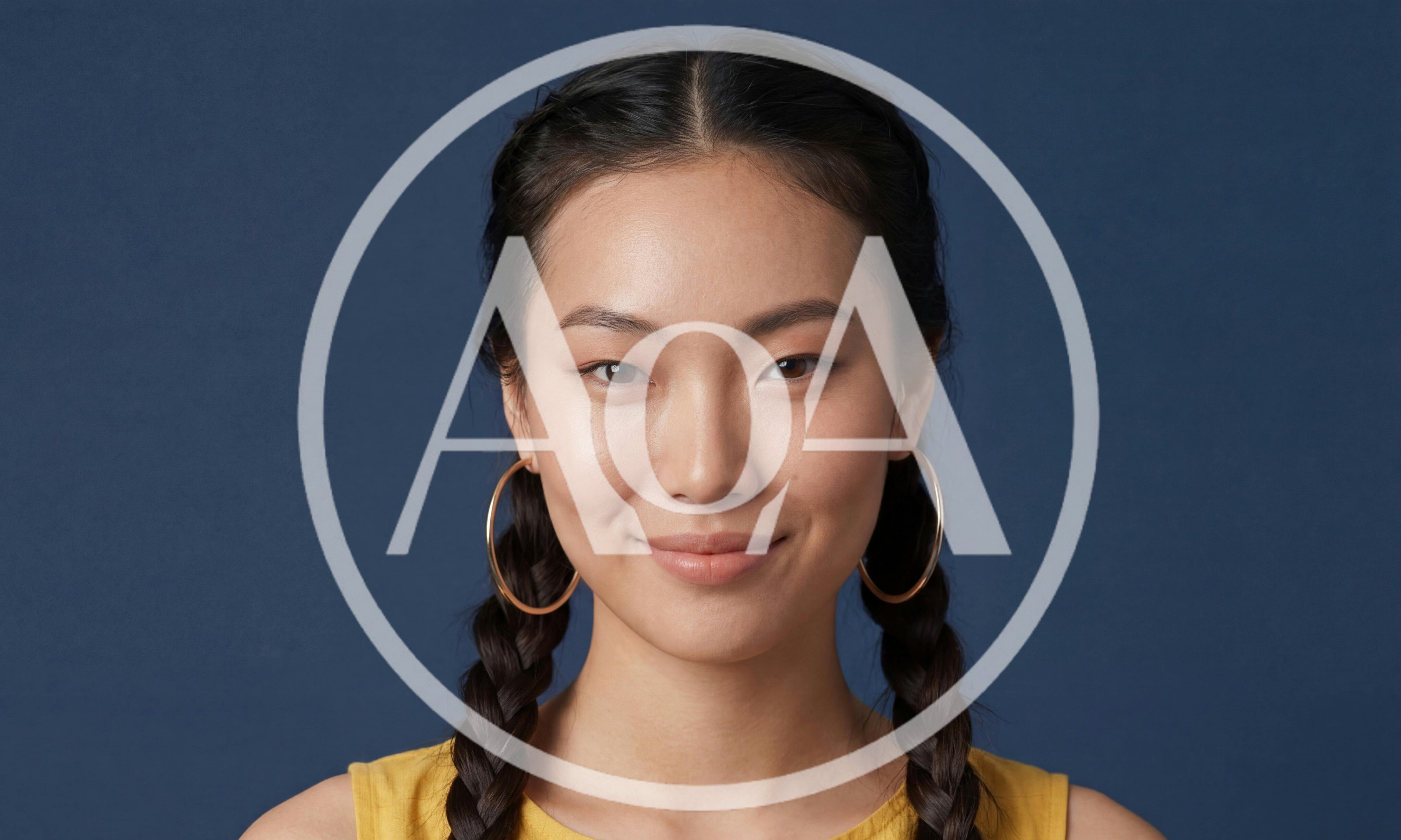 Portrait Of A Young Asian Woman With Braided Hair