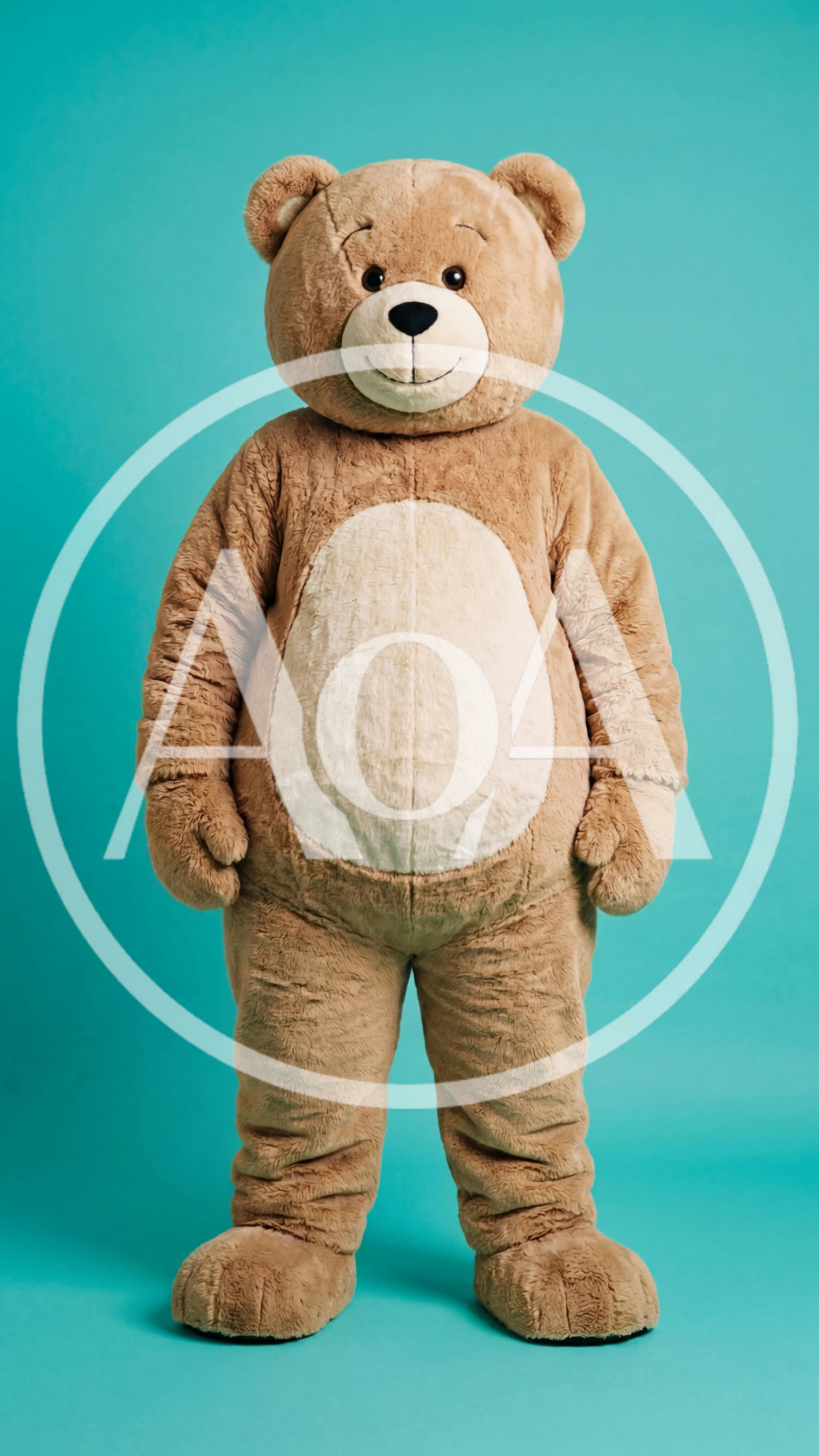 Person Wearing A Full Body Teddy Bear Costume