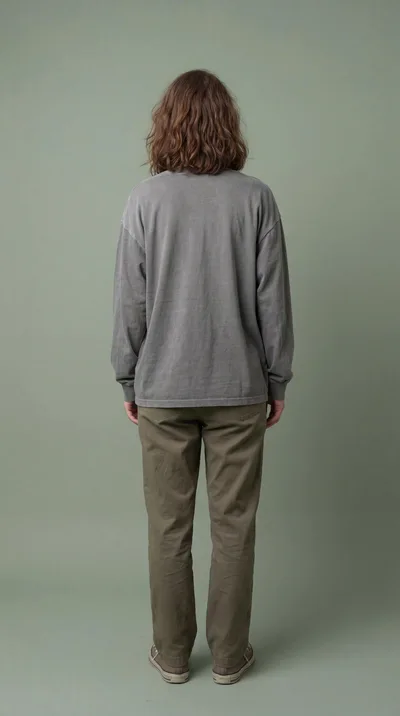 Person Standing Facing Away In Casual Clothing