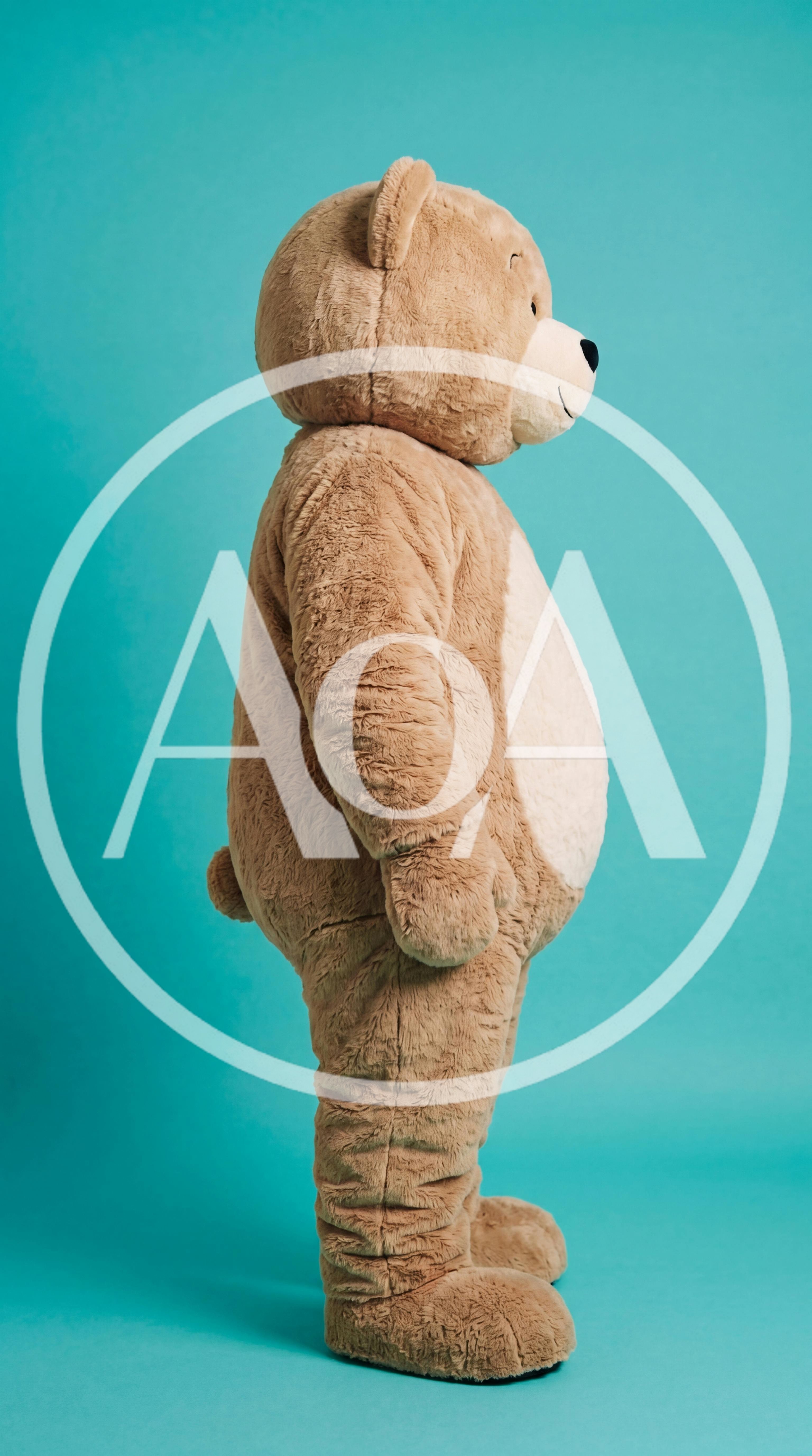 Person Wearing A Full Body Teddy Bear Costume