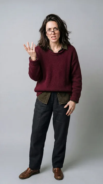 Frustrated Woman Gesturing During An Argument