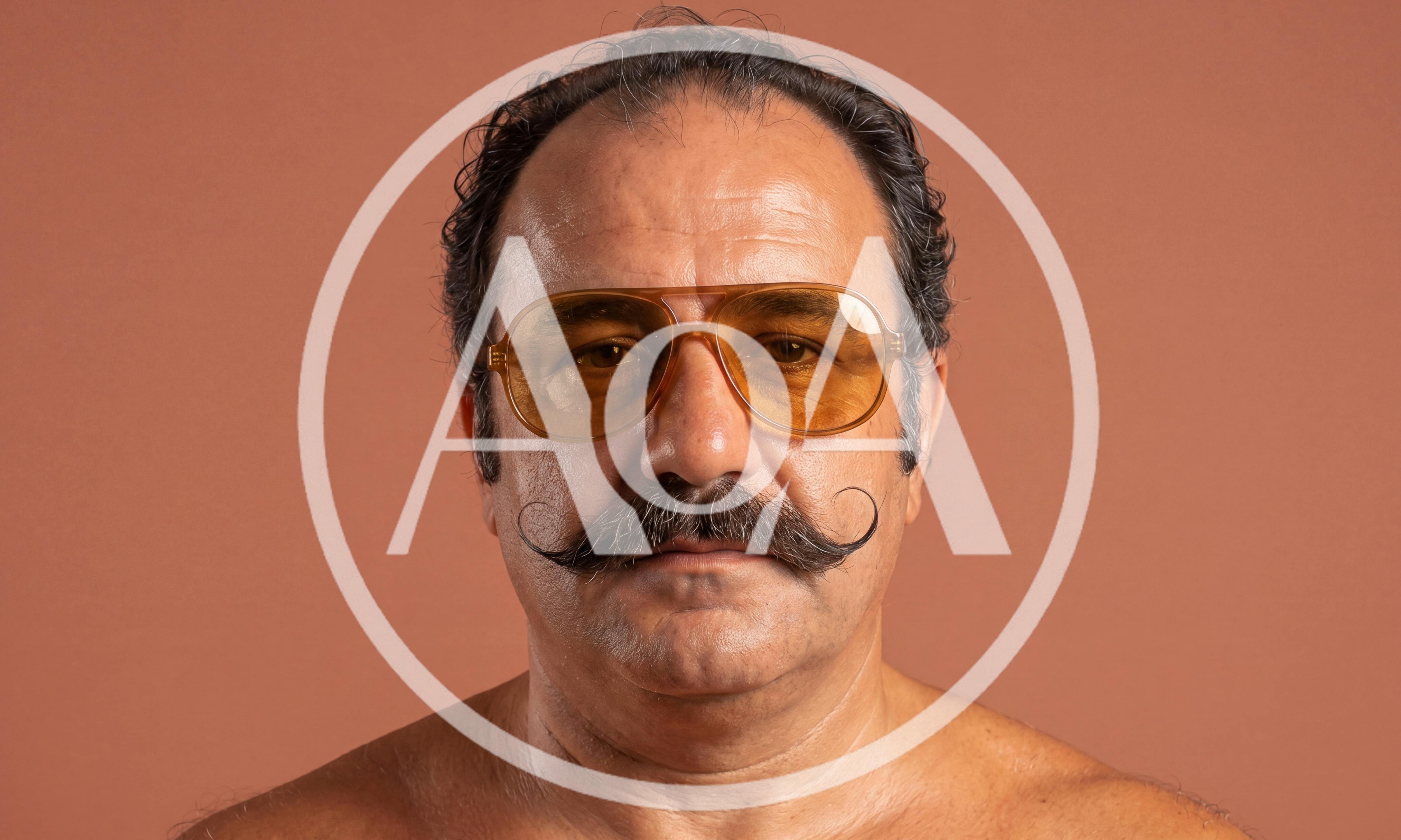 Portrait Of A Middle Aged Man With A Handlebar Mustache