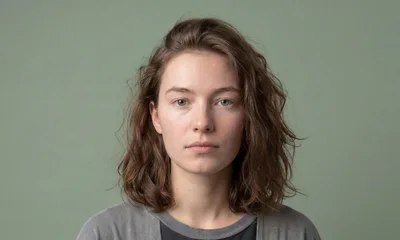 Portrait Of A Young Woman With Natural Hair