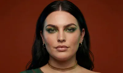 Portrait Of A Woman With Green Eyeshadow
