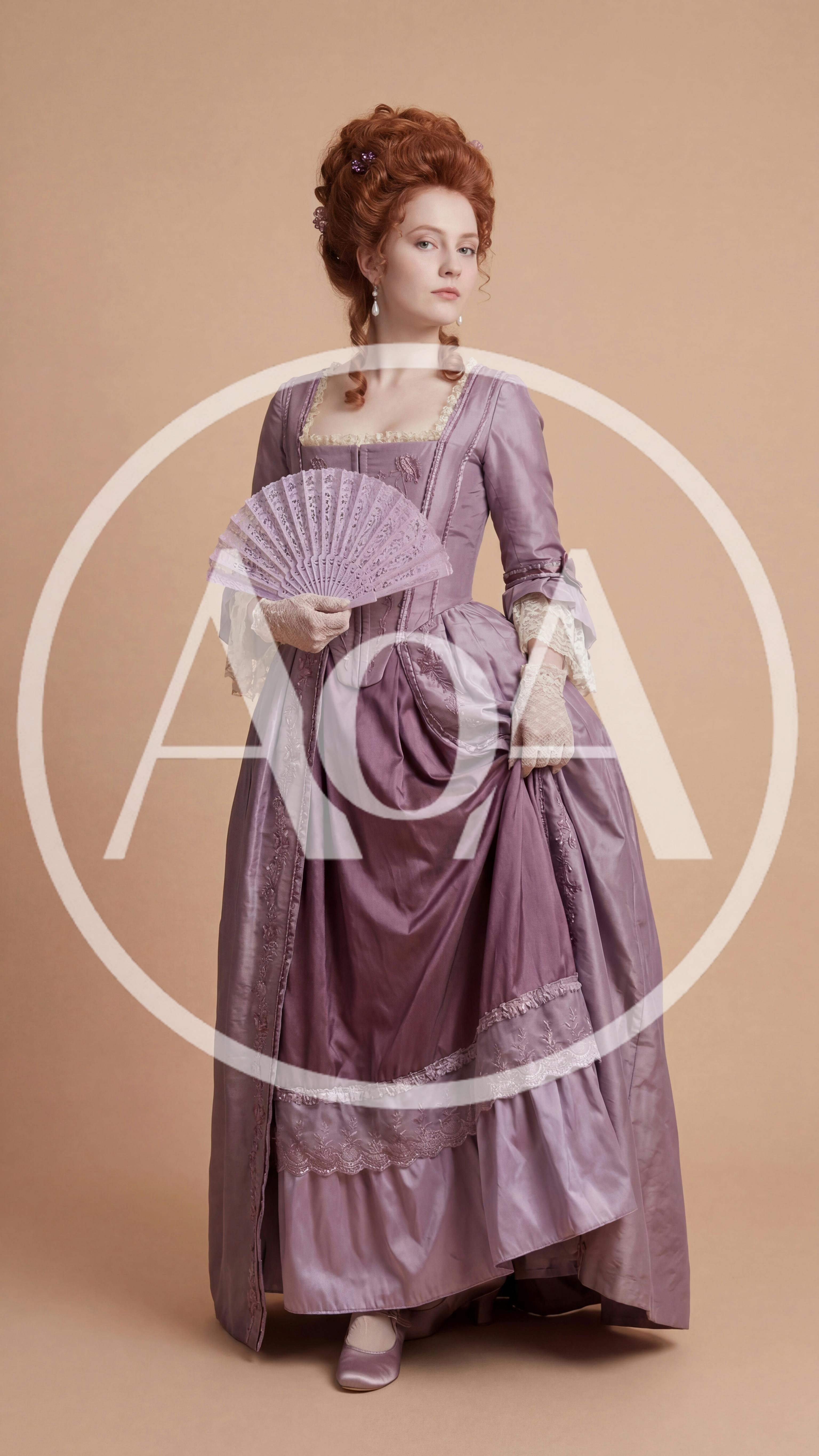 Woman In Historical 18th Century Rococo Dress