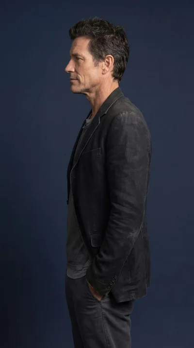 Side Profile Of A Mature Man In A Blazer