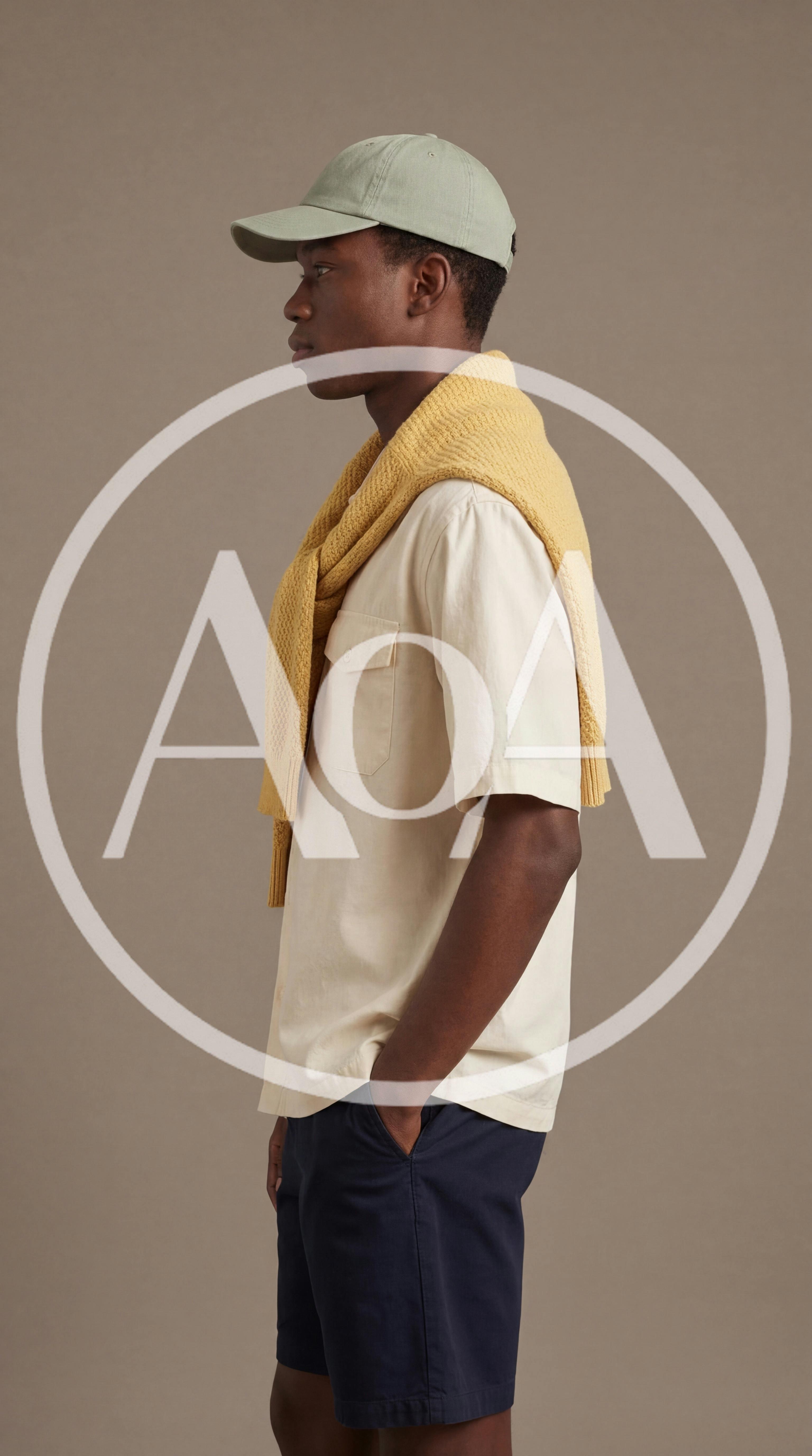 Young Man Wearing Casual Summer Outfit Side Profile