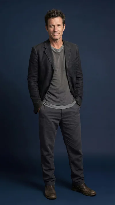 Full Body Portrait Of A Mature Man In Casual Attire