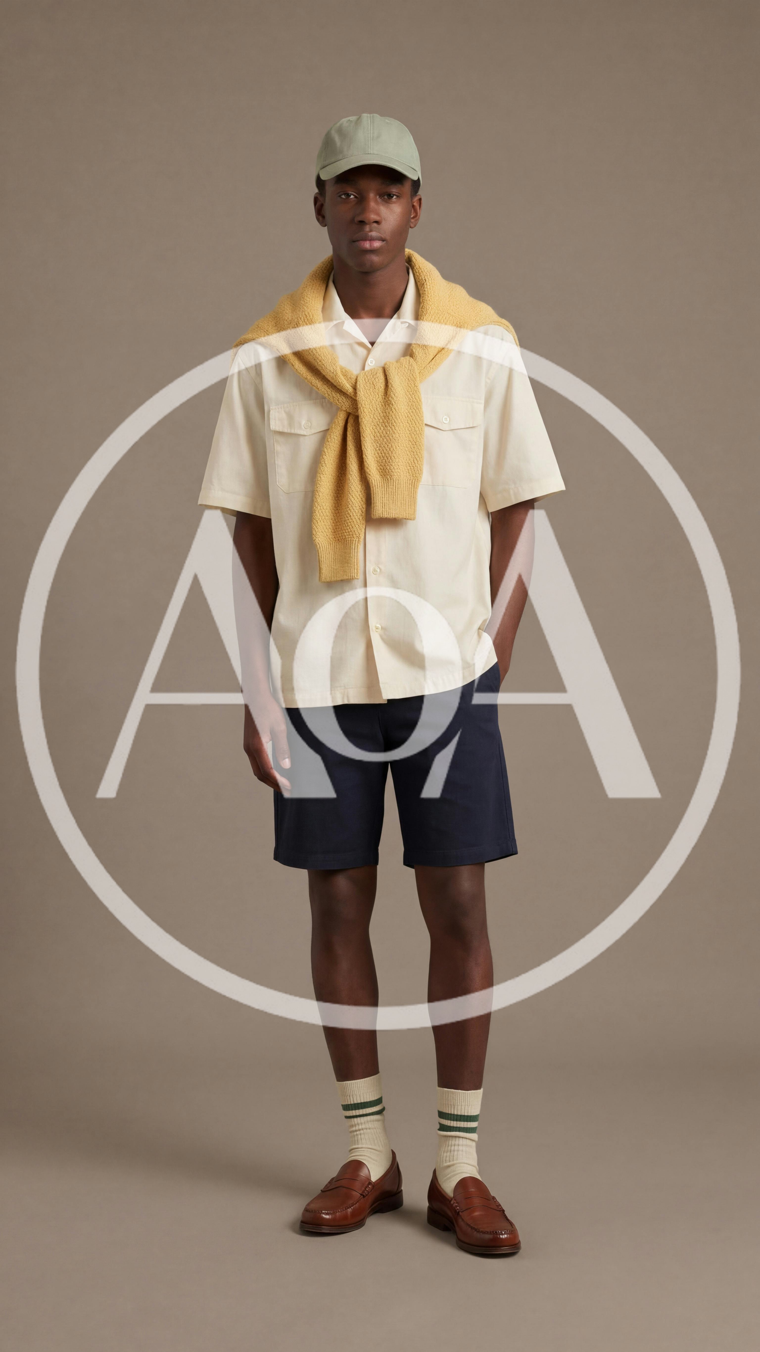 Young Man Modeling Casual Summer Outfit