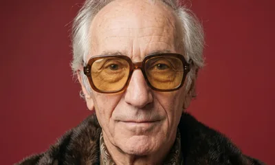 Portrait Of An Elderly Man Wearing Vintage Glasses