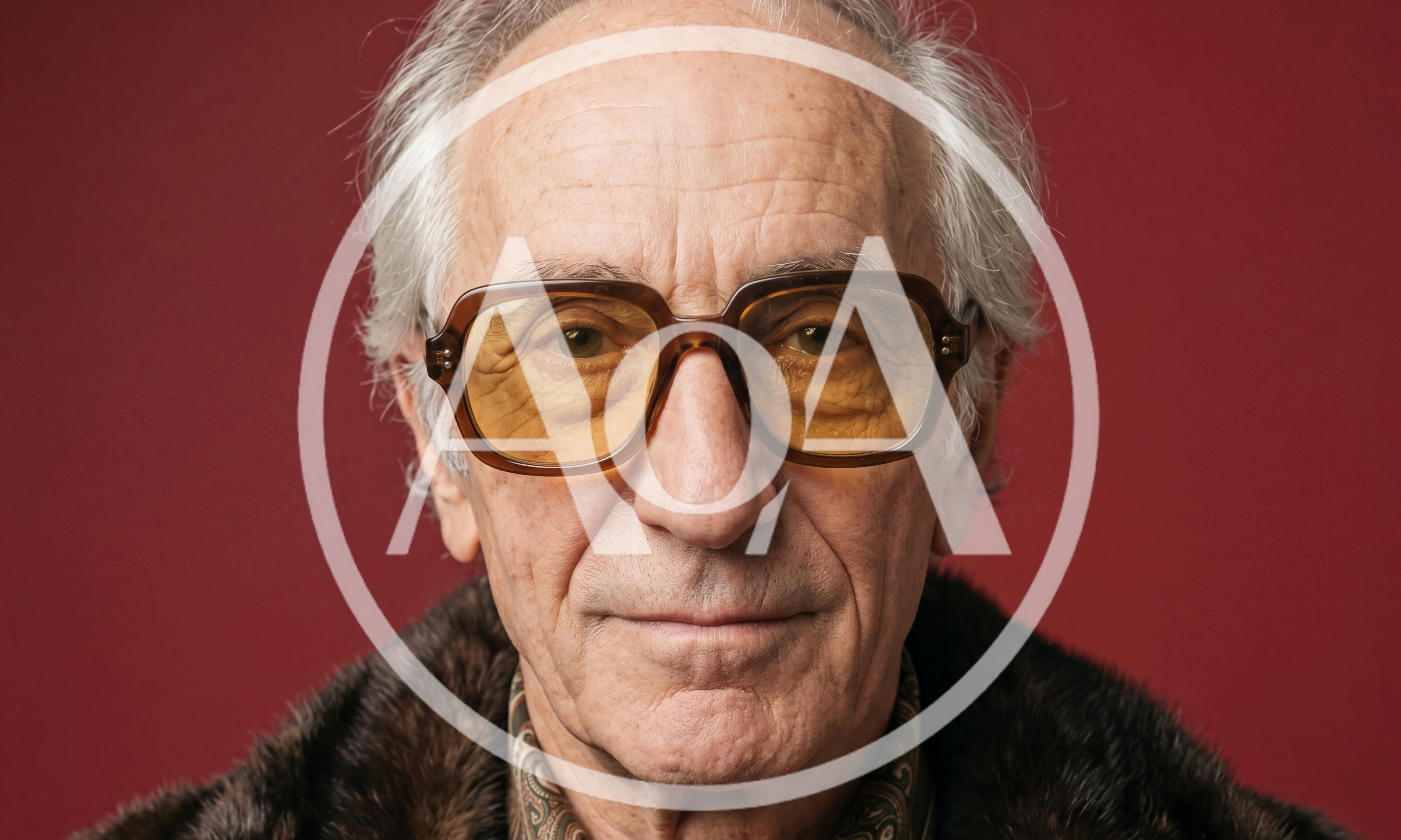 Portrait Of An Elderly Man Wearing Vintage Glasses