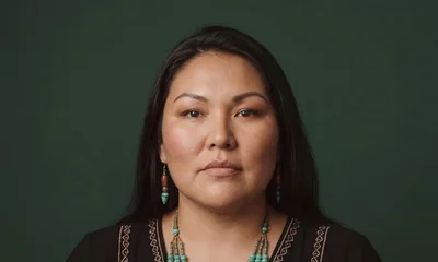 Portrait Of An Indigenous Woman With Traditional Jewelry