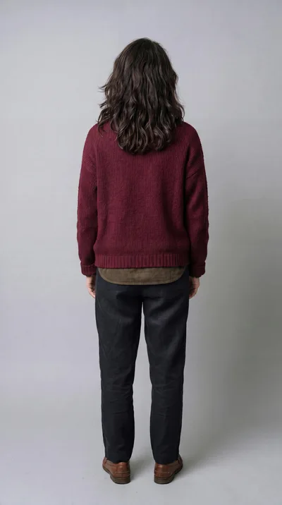 Person Standing Facing Away In Casual Clothing