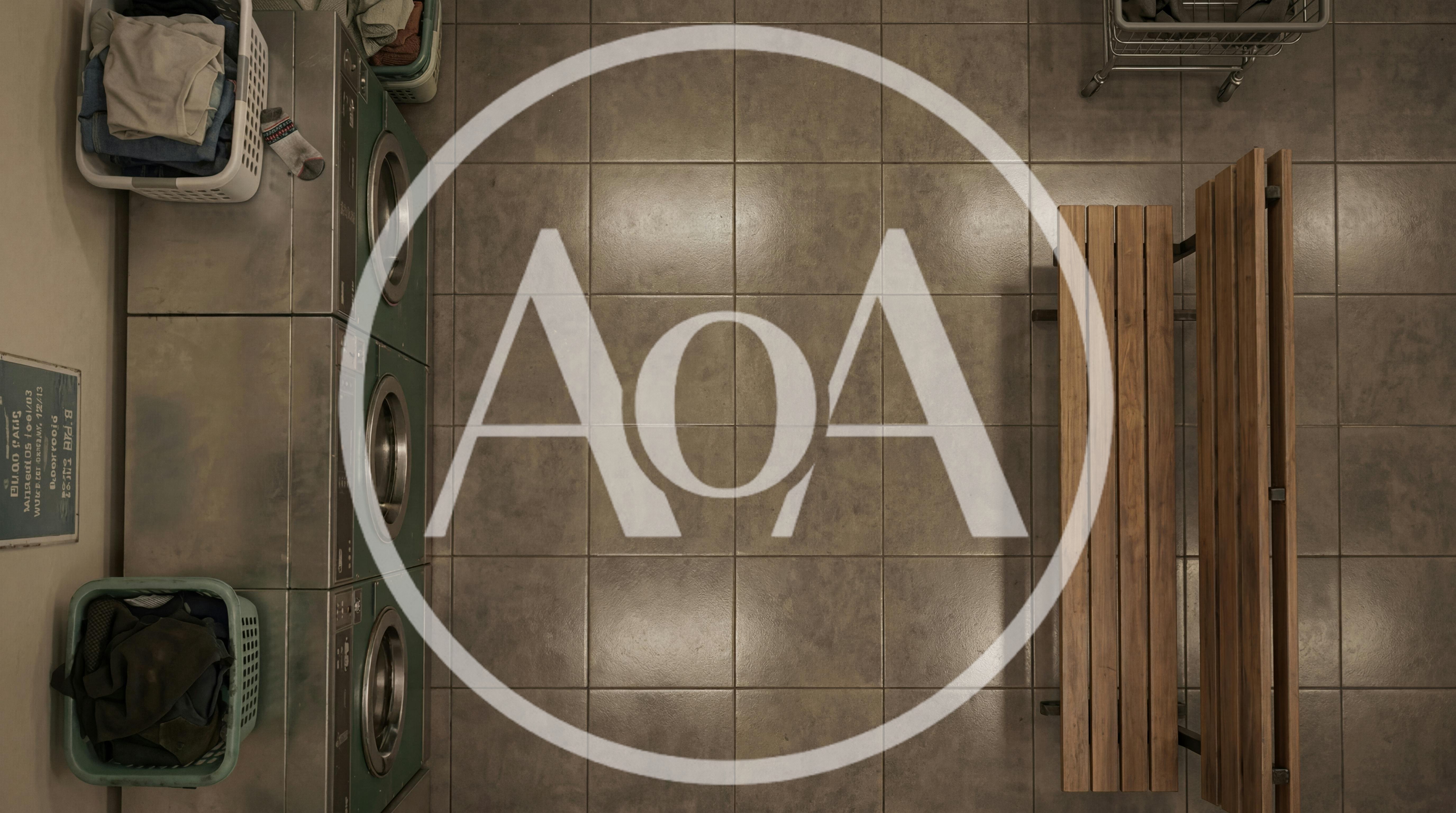 Top Down View Of A Laundromat Interior