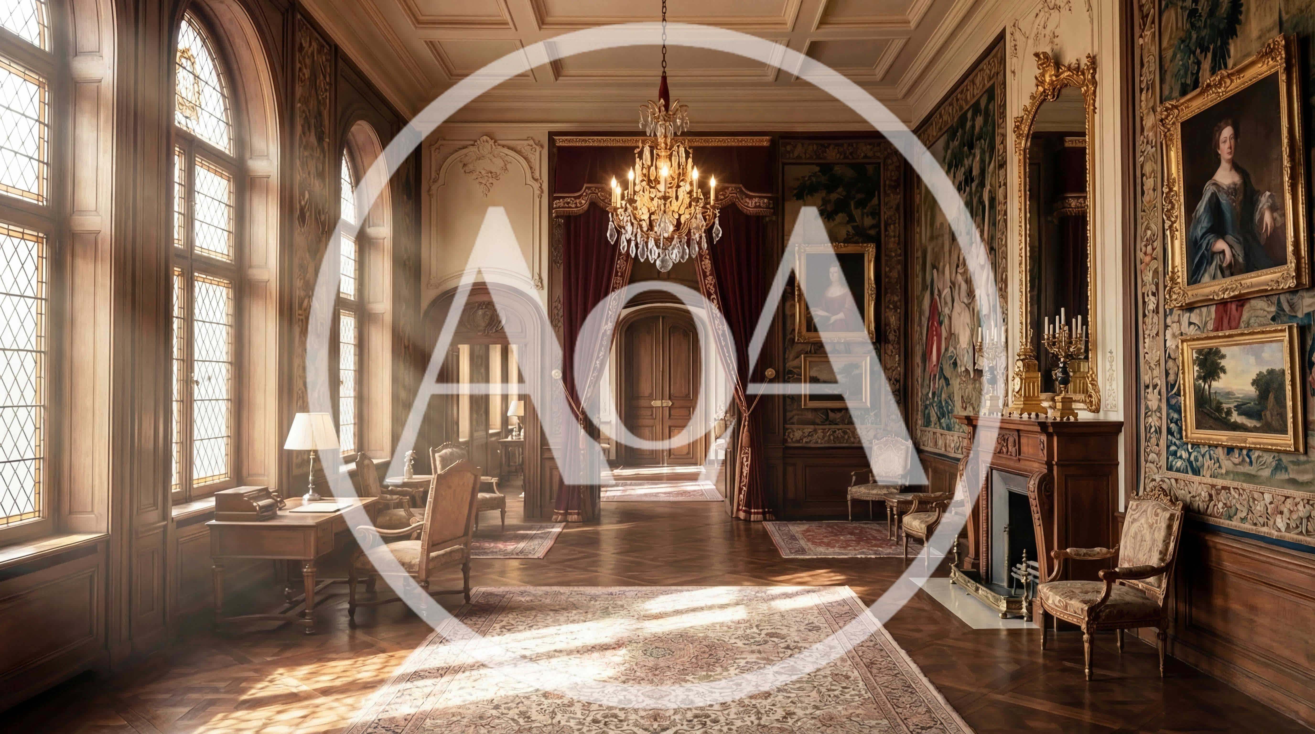 Luxurious Classic Interior of a Historic European Manor