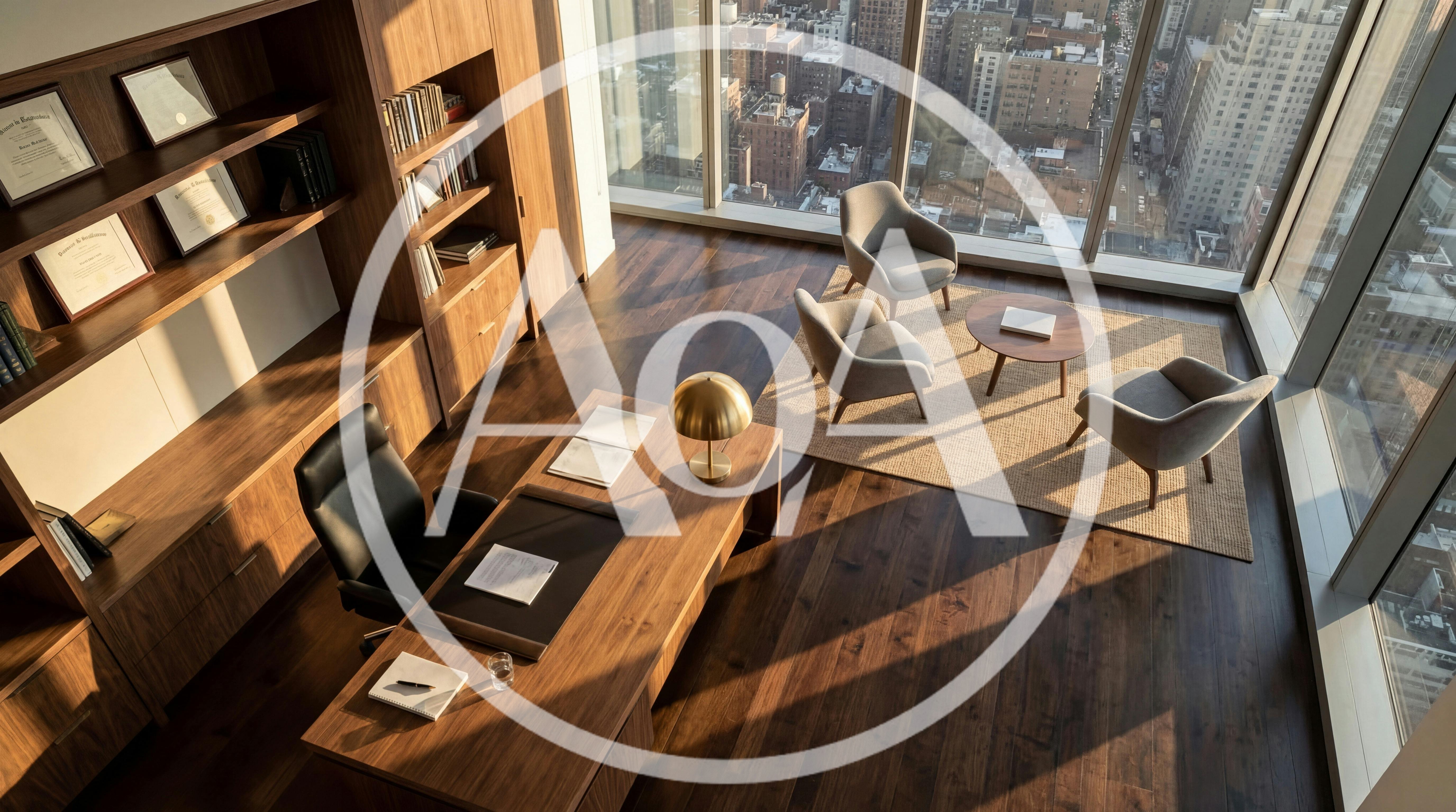 High Angle View Of A Modern Executive Office
