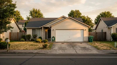 Suburban Single Family Home With Attached Garage
