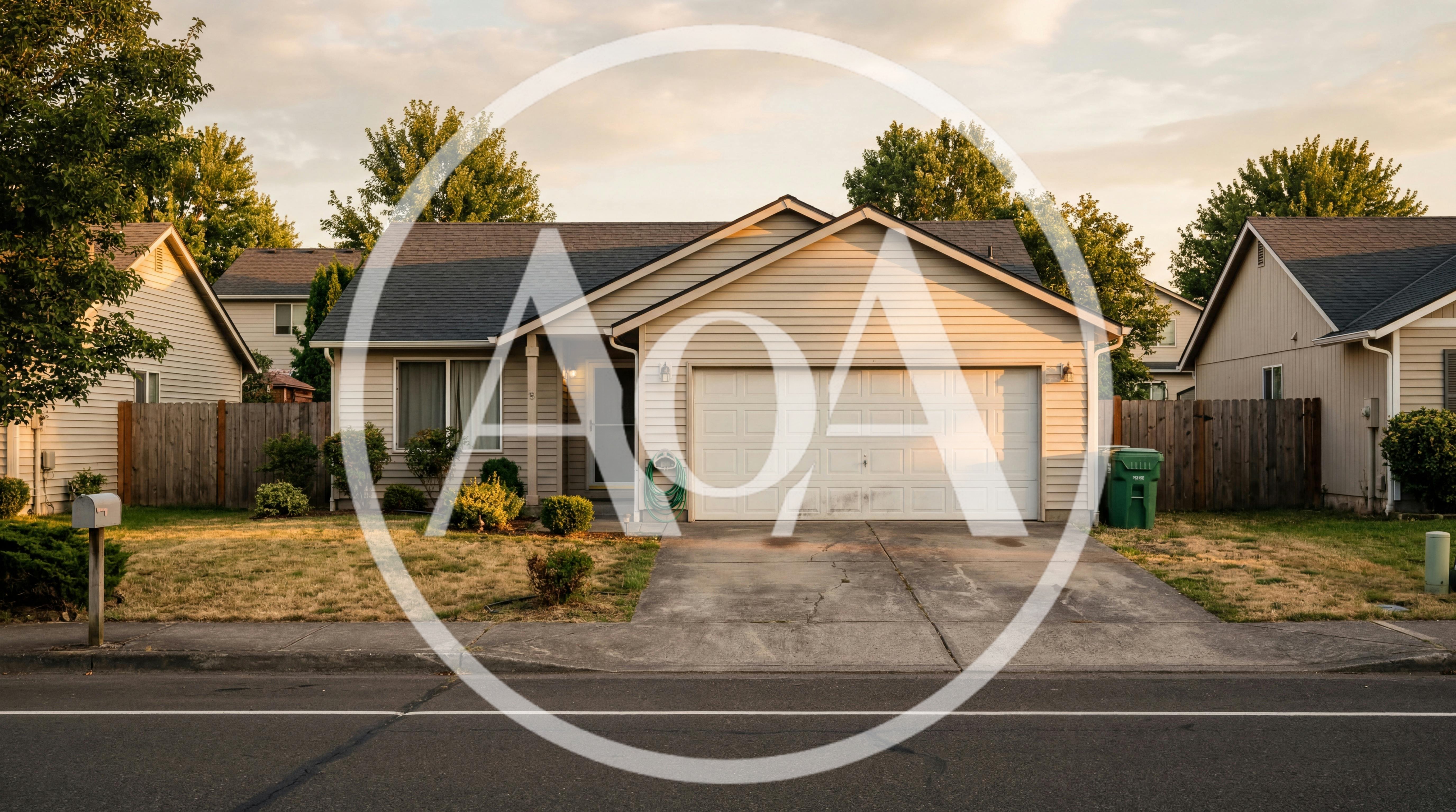 Suburban Single Family Home With Attached Garage