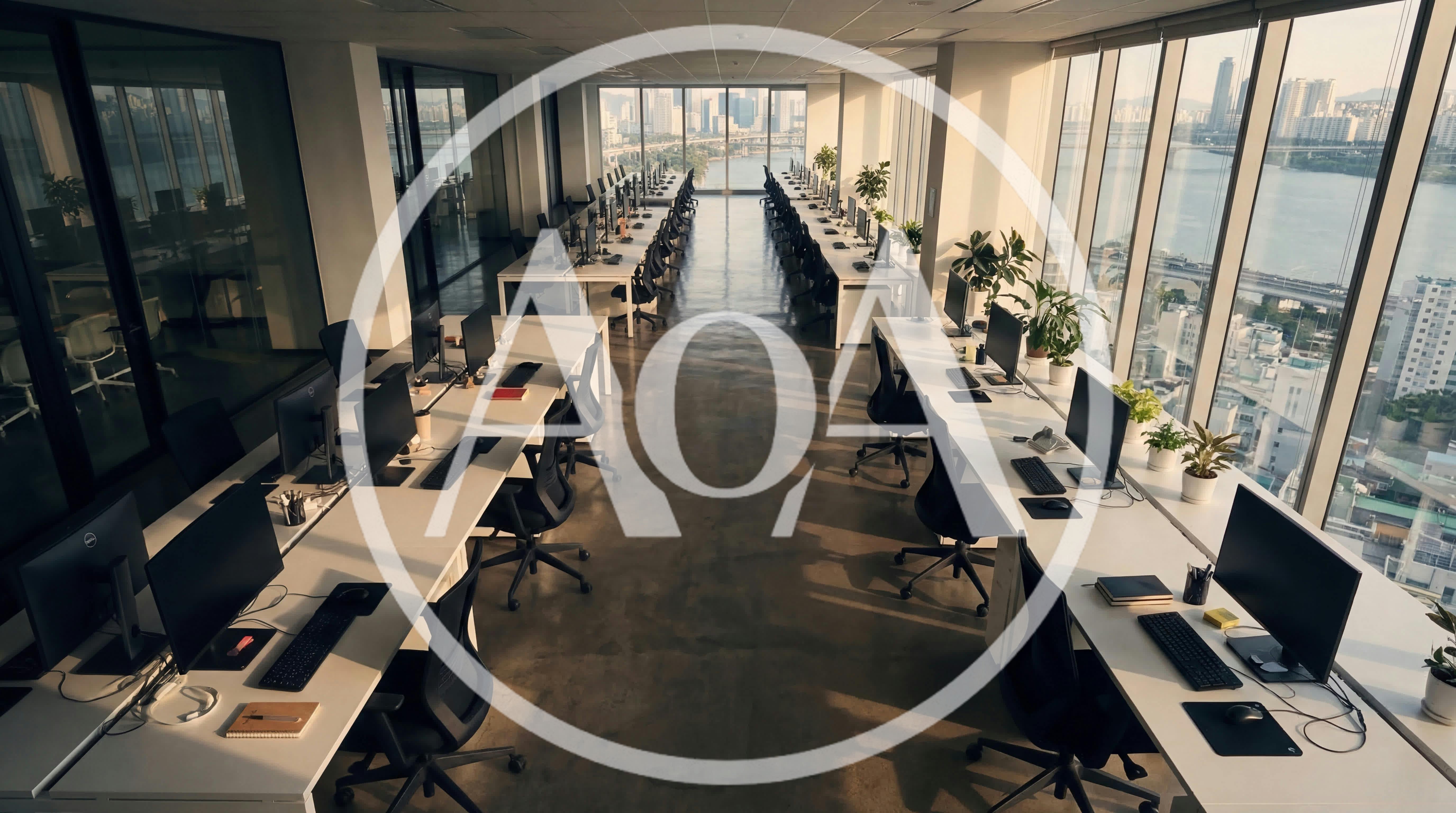 Modern Open Plan Office With Panoramic City Views