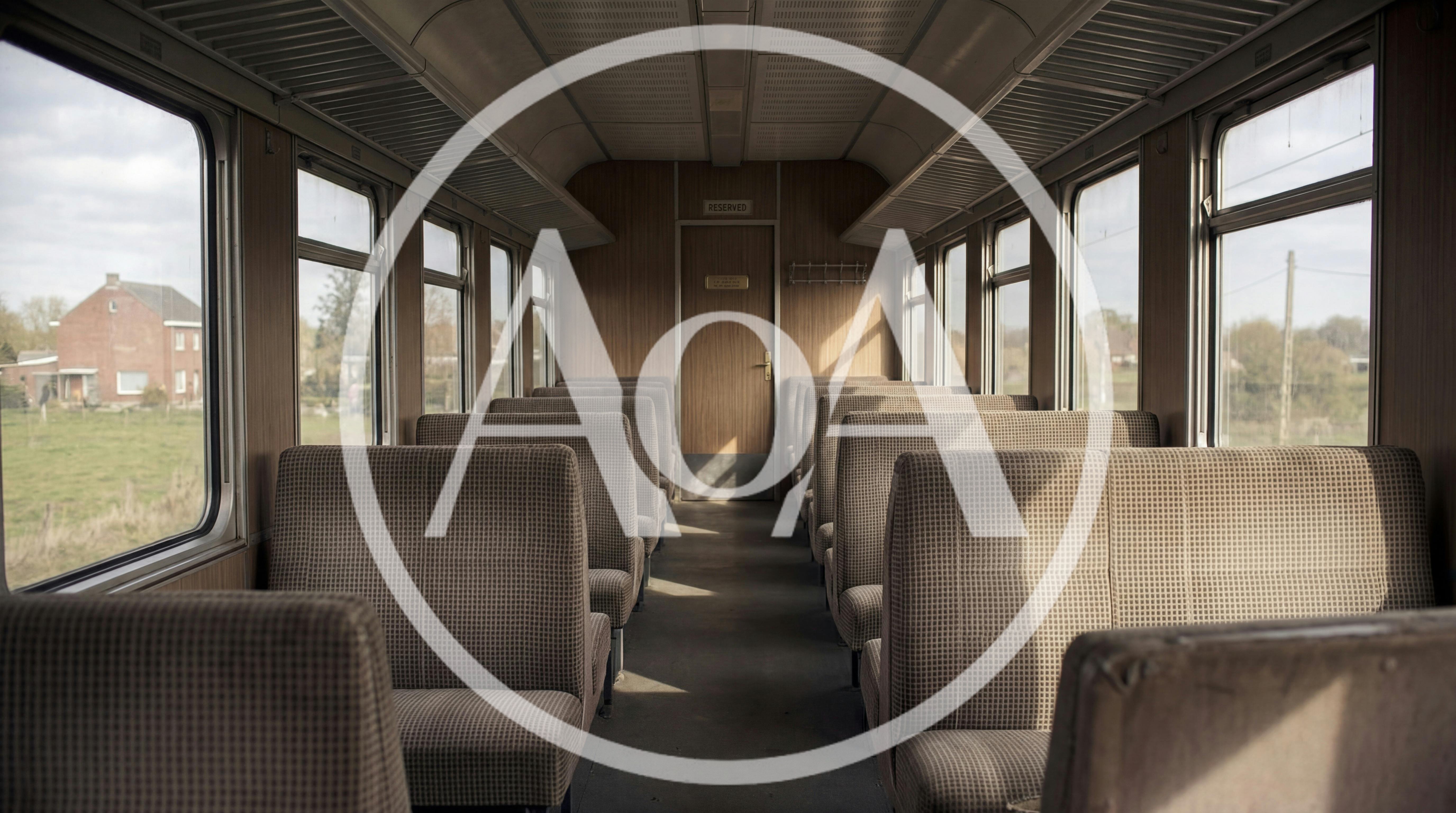 Empty Vintage Train Carriage Interior