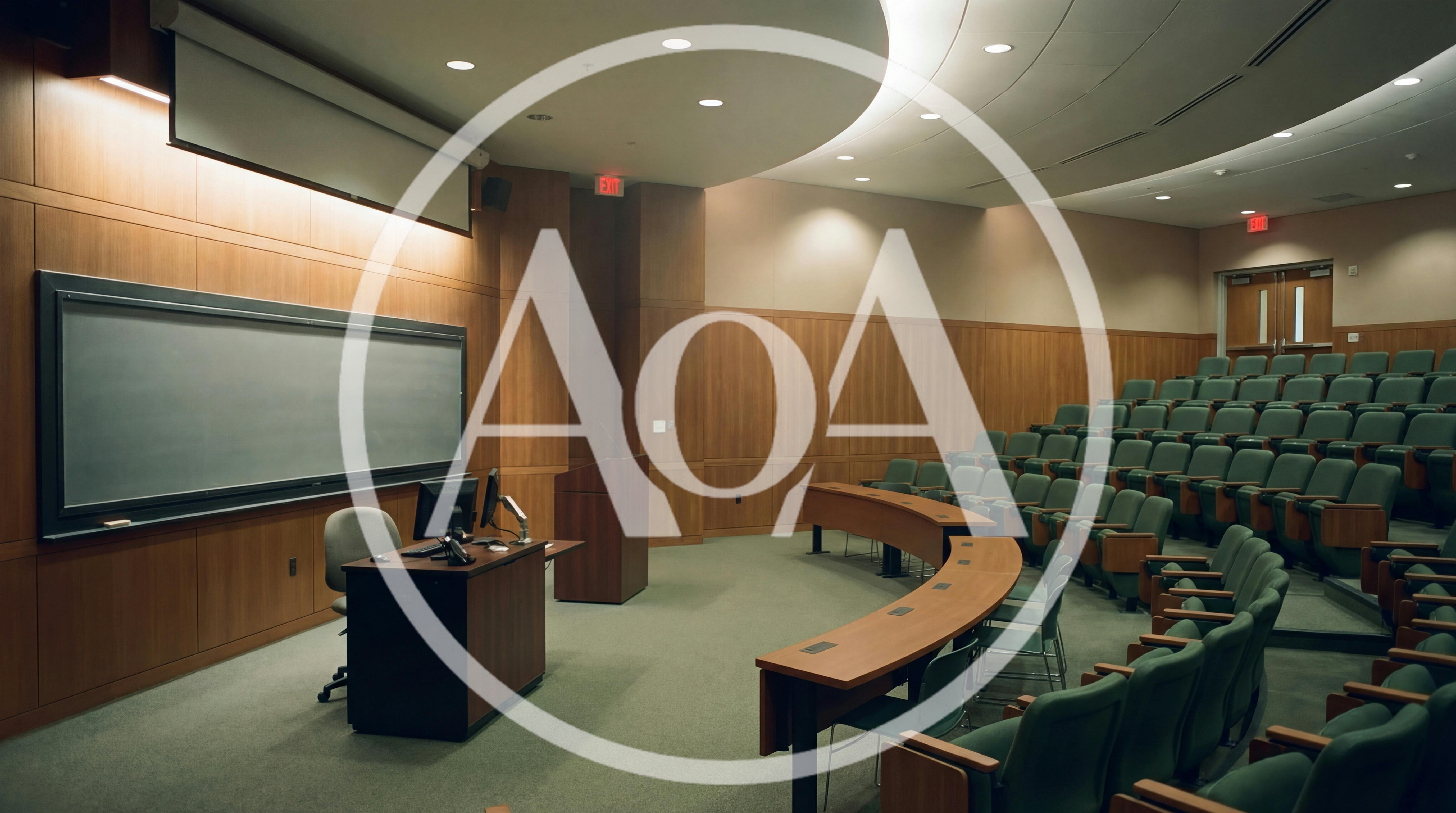 Empty University Lecture Hall With Tiered Seating