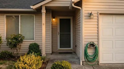 Front Exterior View Of A Suburban Residential Home