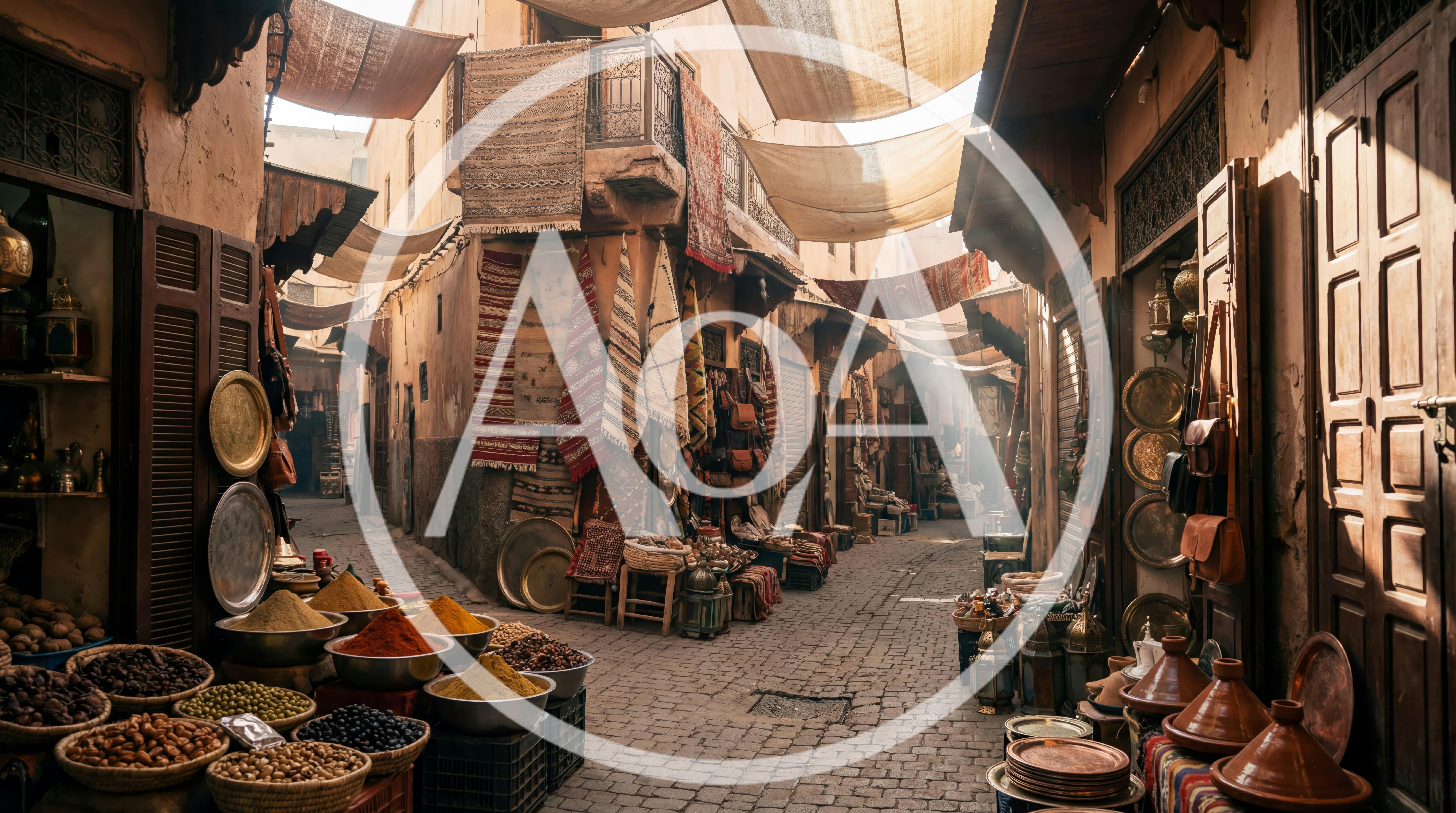 Traditional Moroccan Souk Market Alleyway